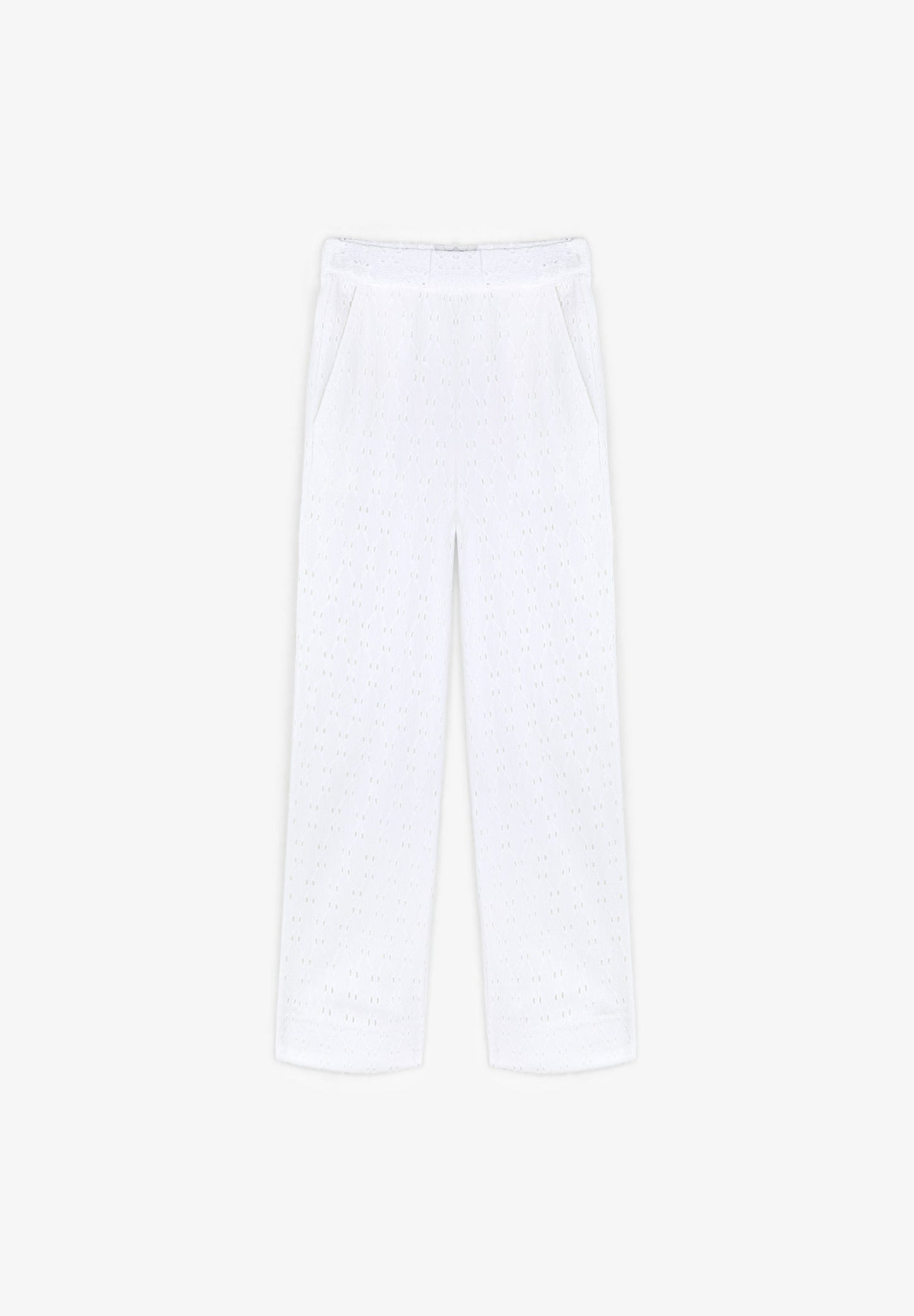 TROUSERS WITH OPENWORK DETAILS