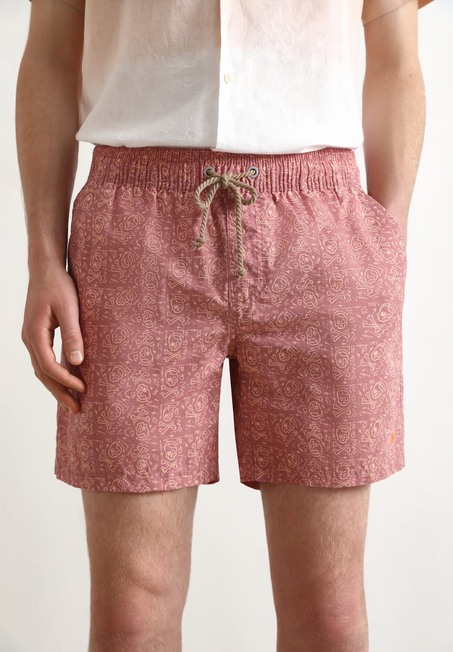 SWIMMING TRUNKS WITH SKULL DESIGN