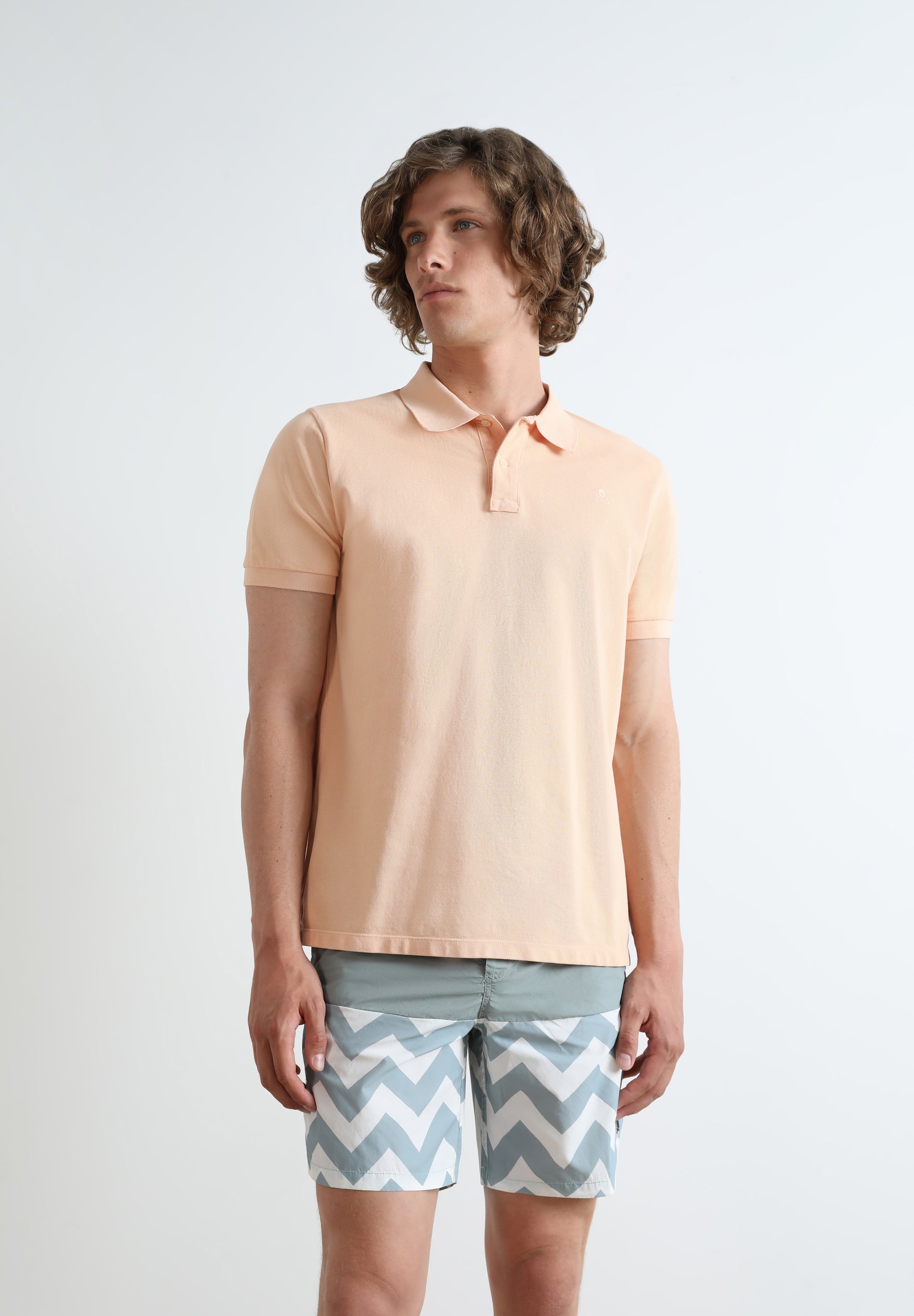 ZIGZAG PRINT SWIMMING TRUNKS