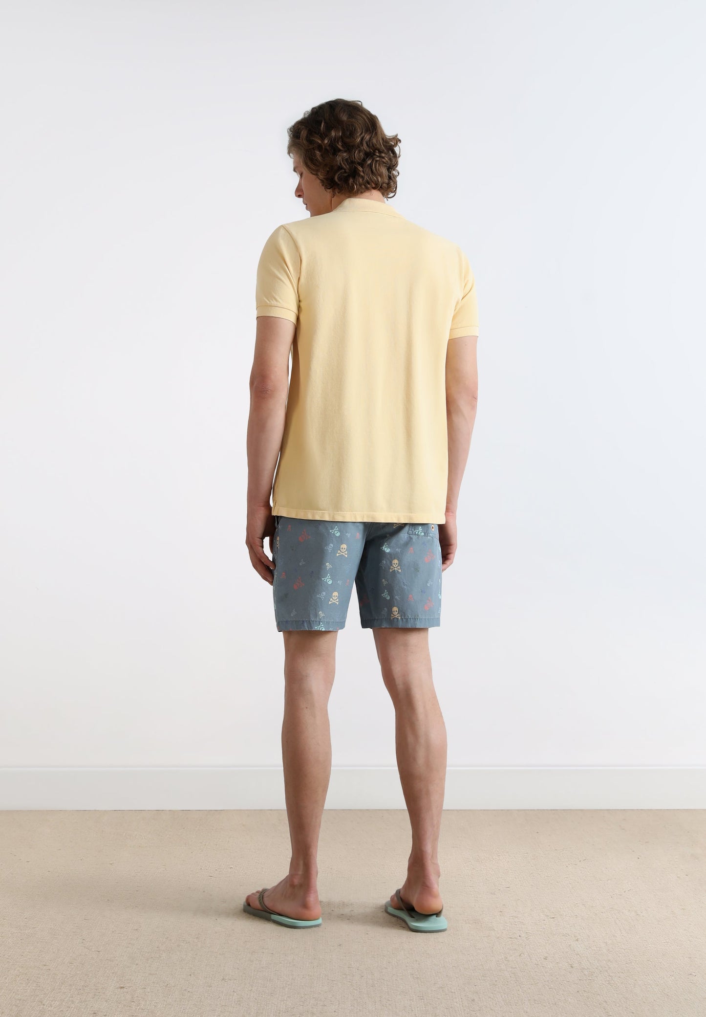 FADED SWIMMING TRUNKS WITH SKULLS