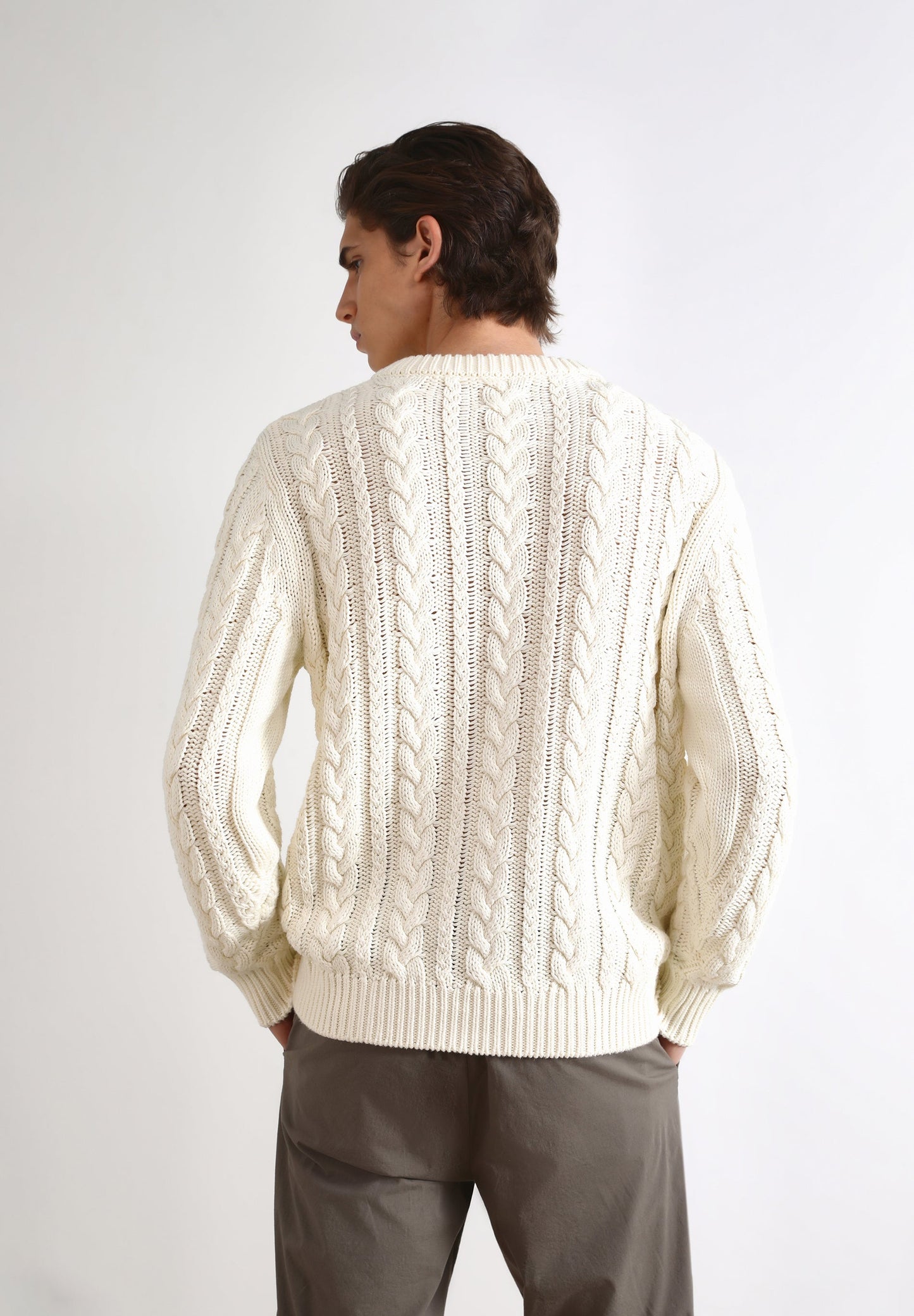 CABLE-KNIT SWEATER