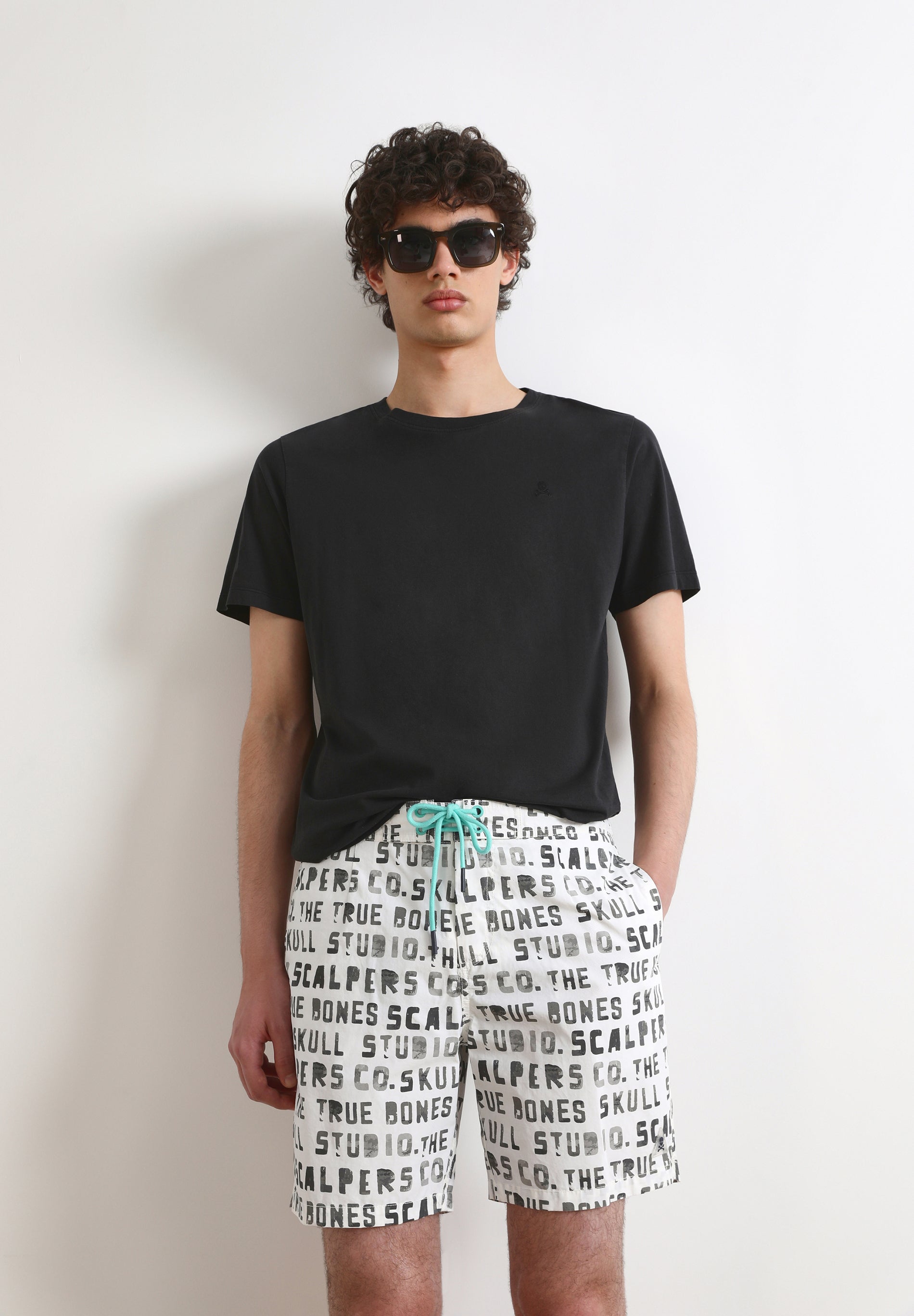 SWIMMING TRUNKS WITH TEXT PRINT