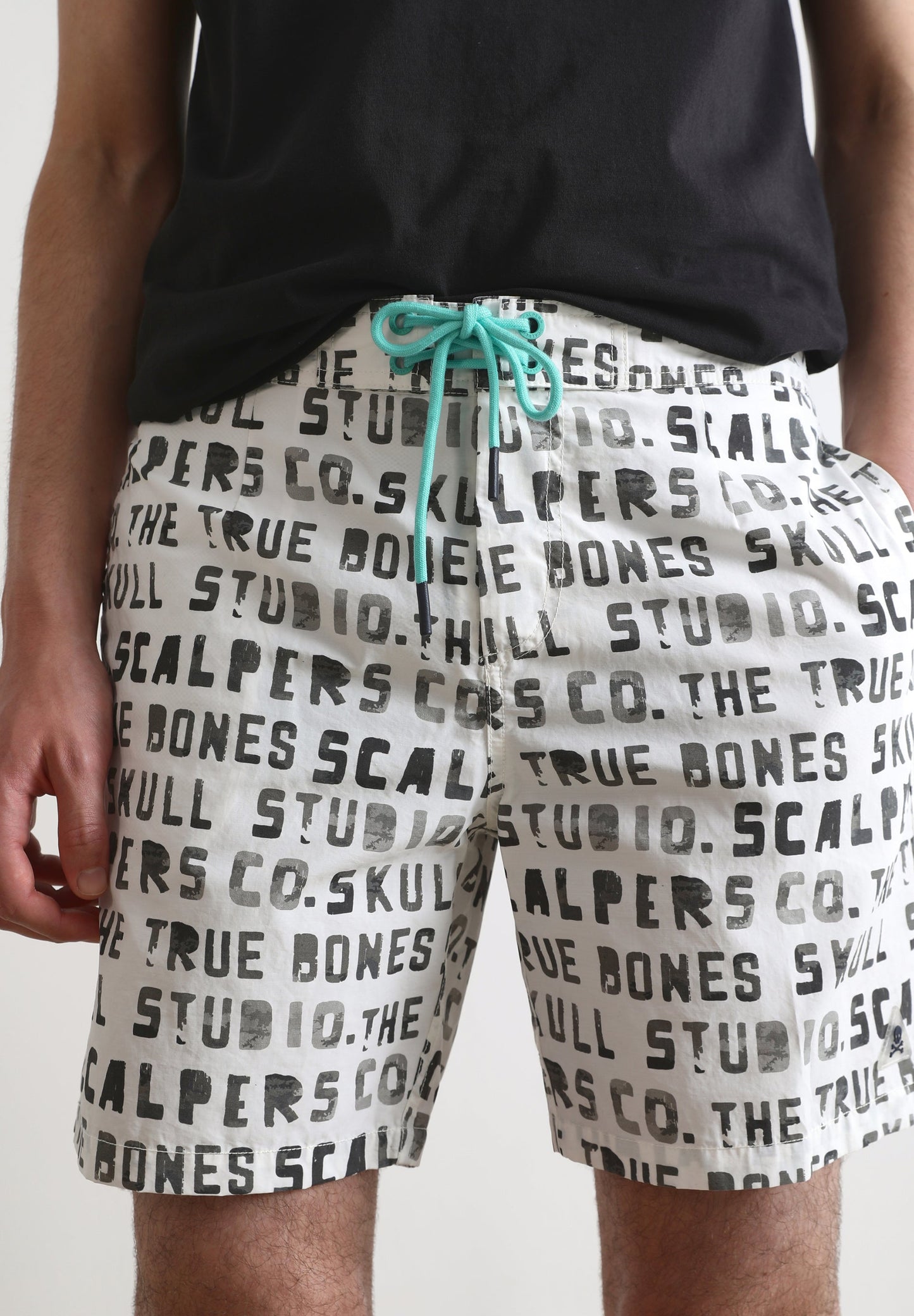 SWIMMING TRUNKS WITH TEXT PRINT