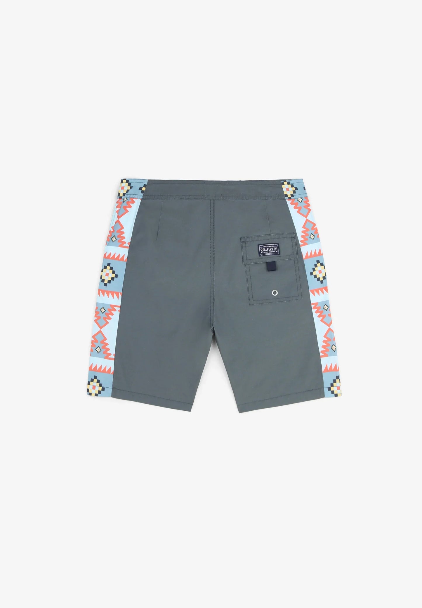 SWIMMING TRUNKS WITH ETHNIC PRINT ON SIDES