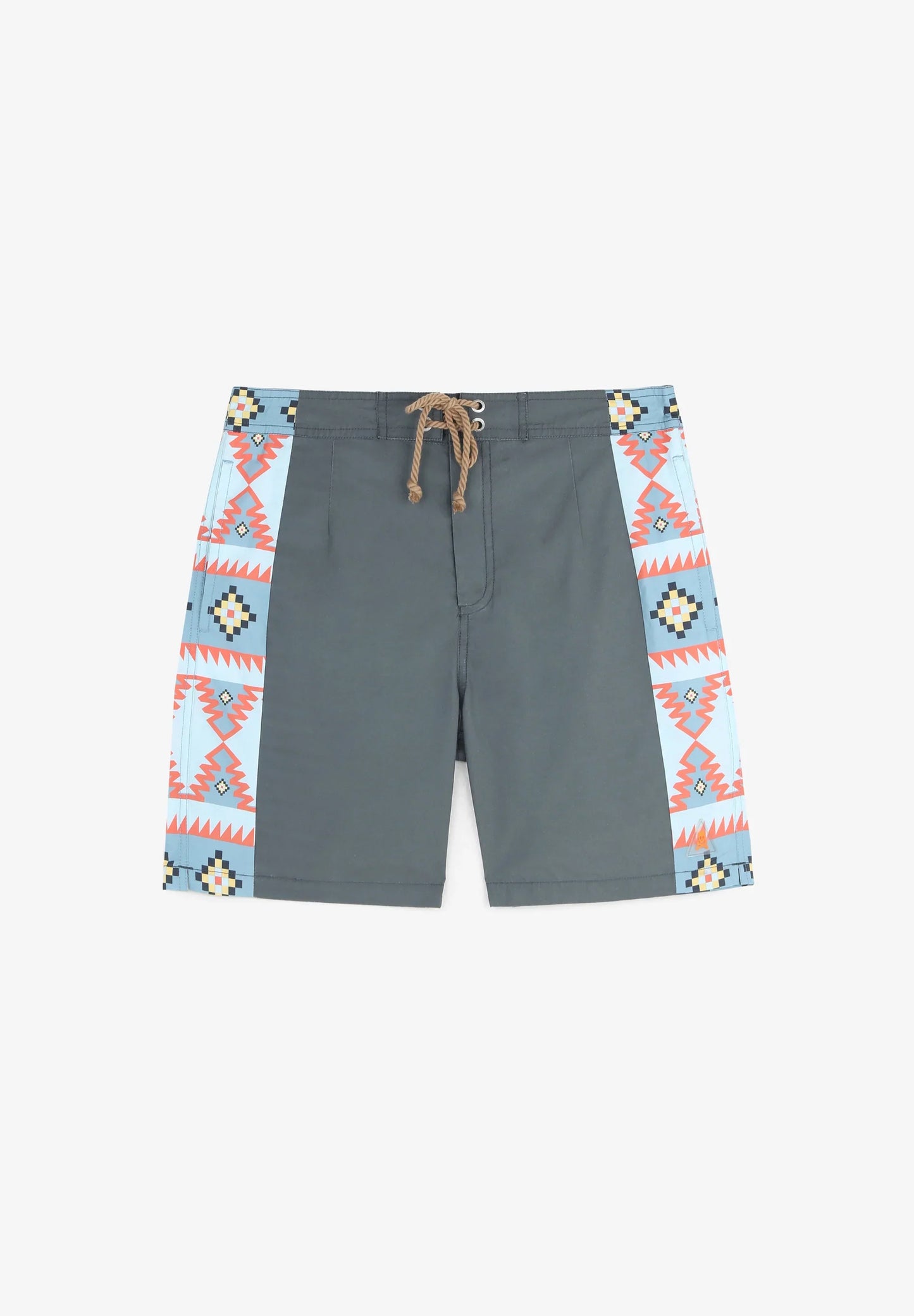 SWIMMING TRUNKS WITH ETHNIC PRINT ON SIDES