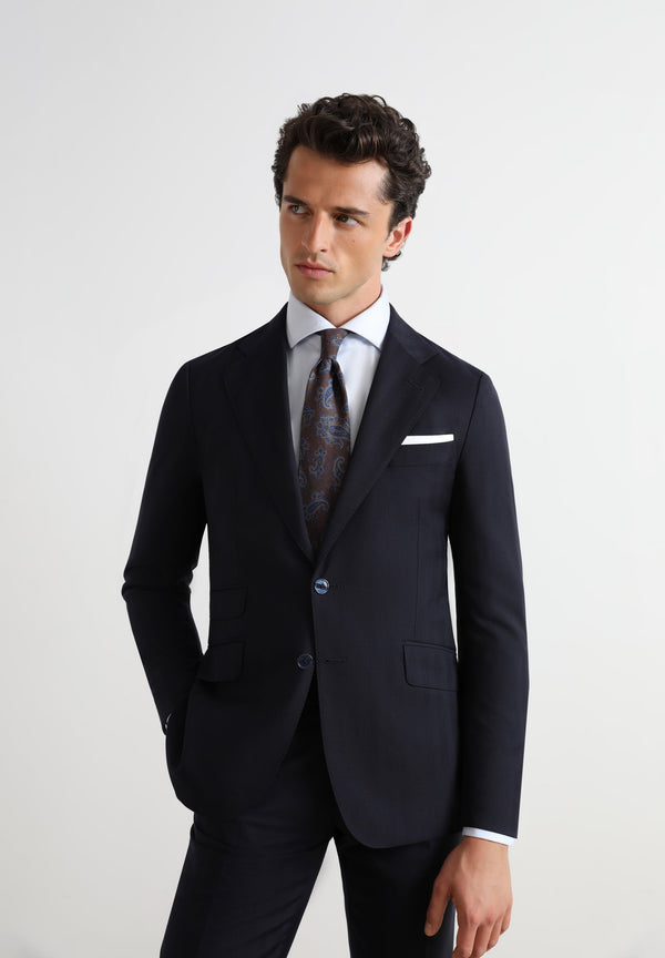 NAVY BLUE HERRINGBONE SUIT