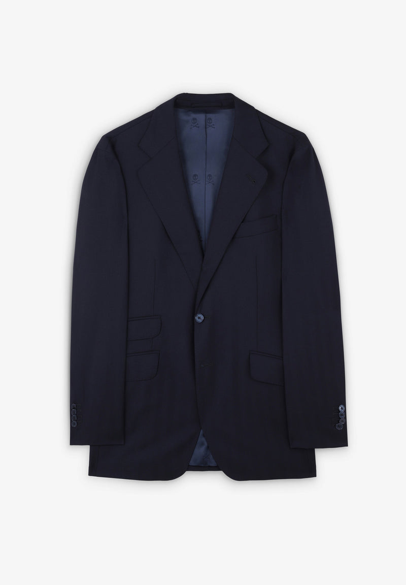 NAVY BLUE HERRINGBONE SUIT