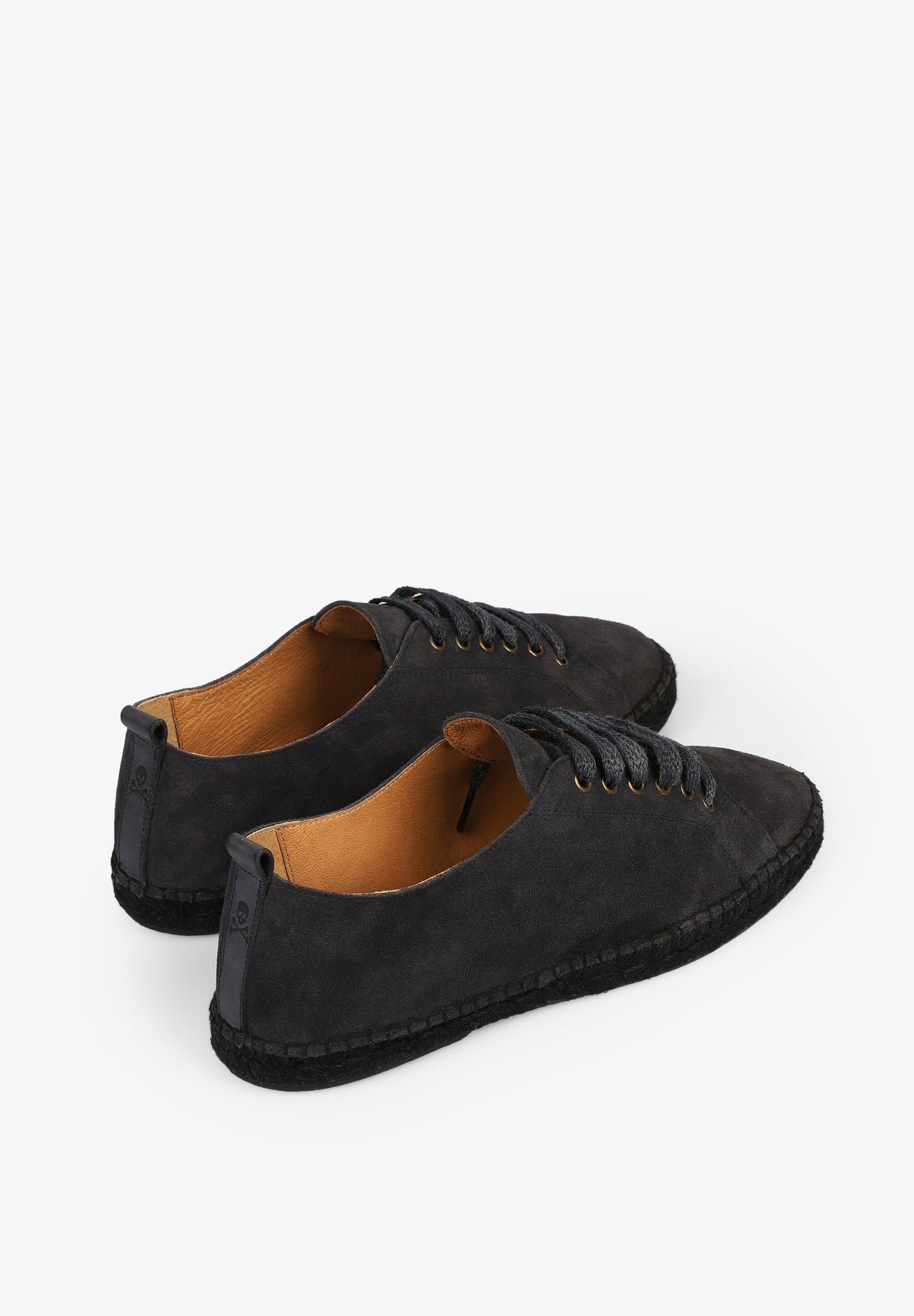 SPLIT LEATHER ESPADRILLES WITH LACES