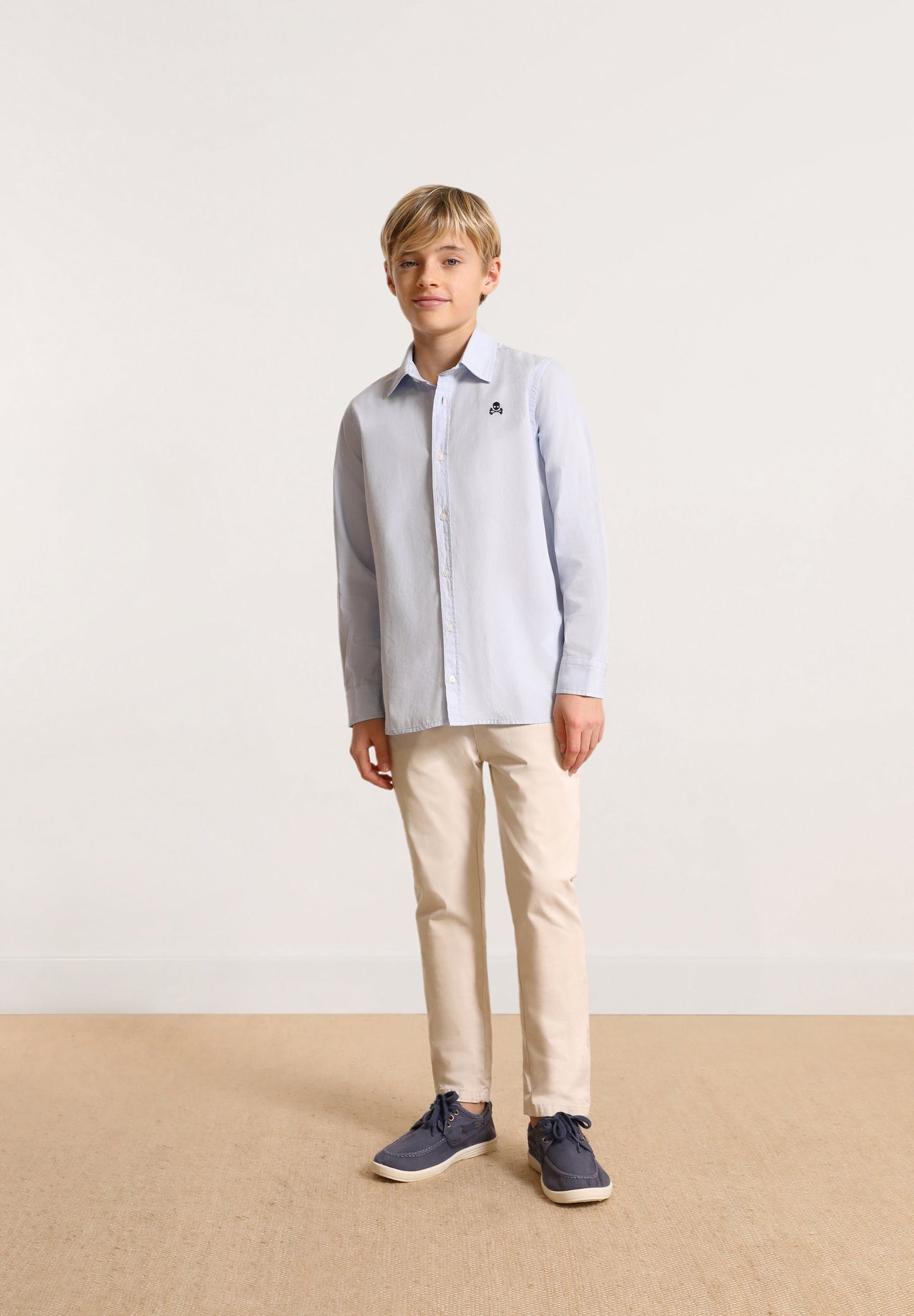 CONTRAST SKULL SHIRT