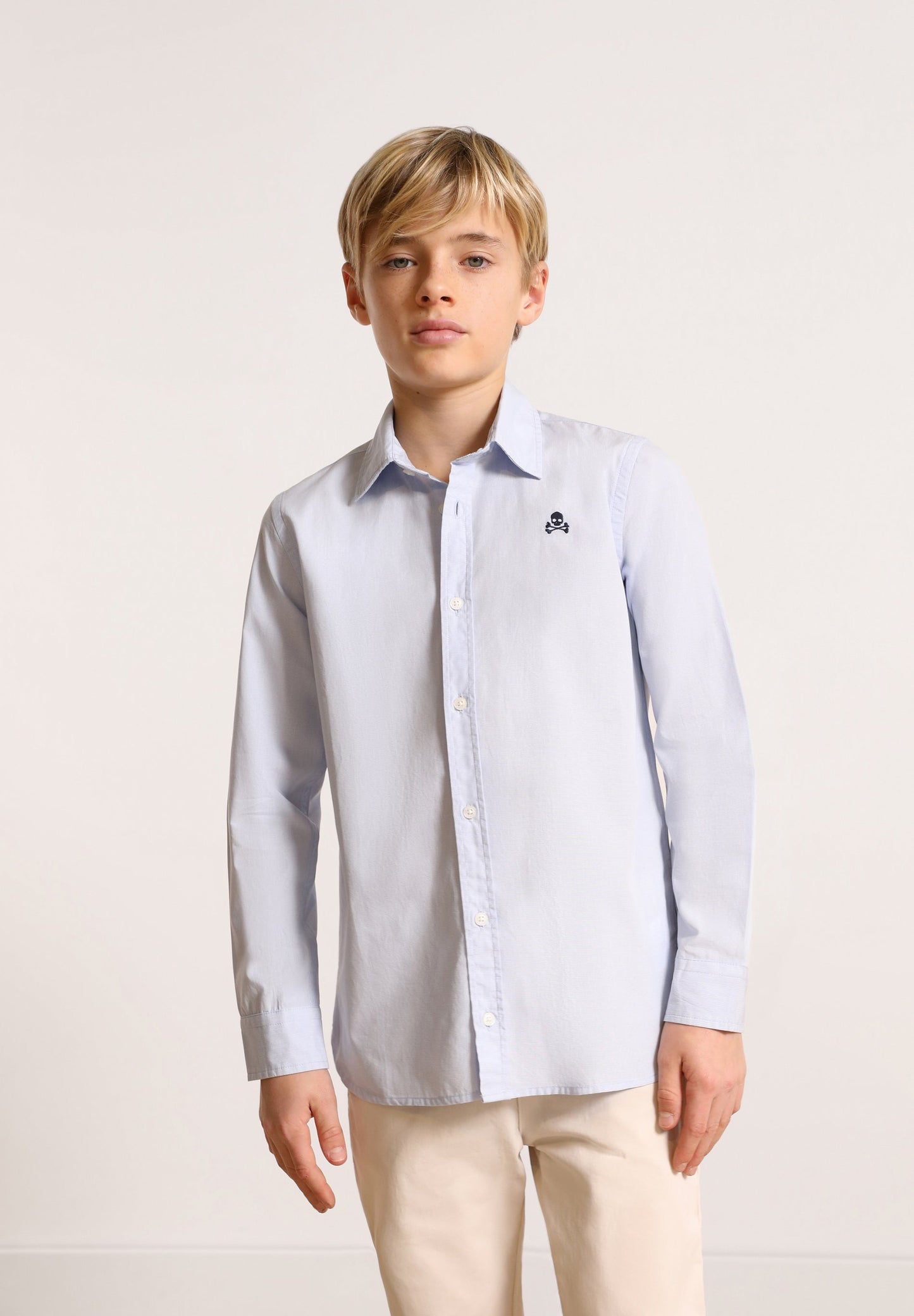 CONTRAST SKULL SHIRT