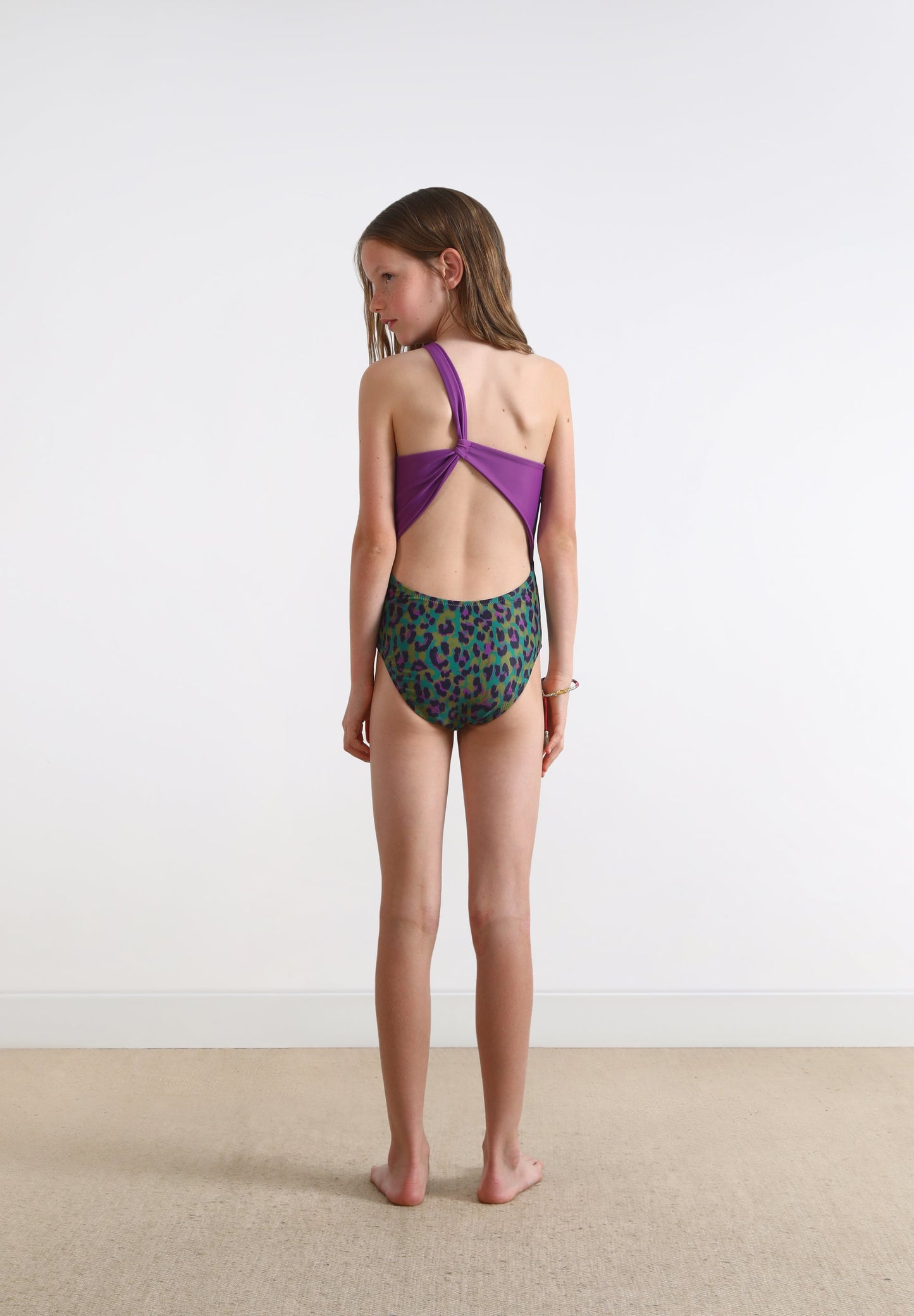 ASYMMETRIC ANIMAL PRINT SWIMSUIT