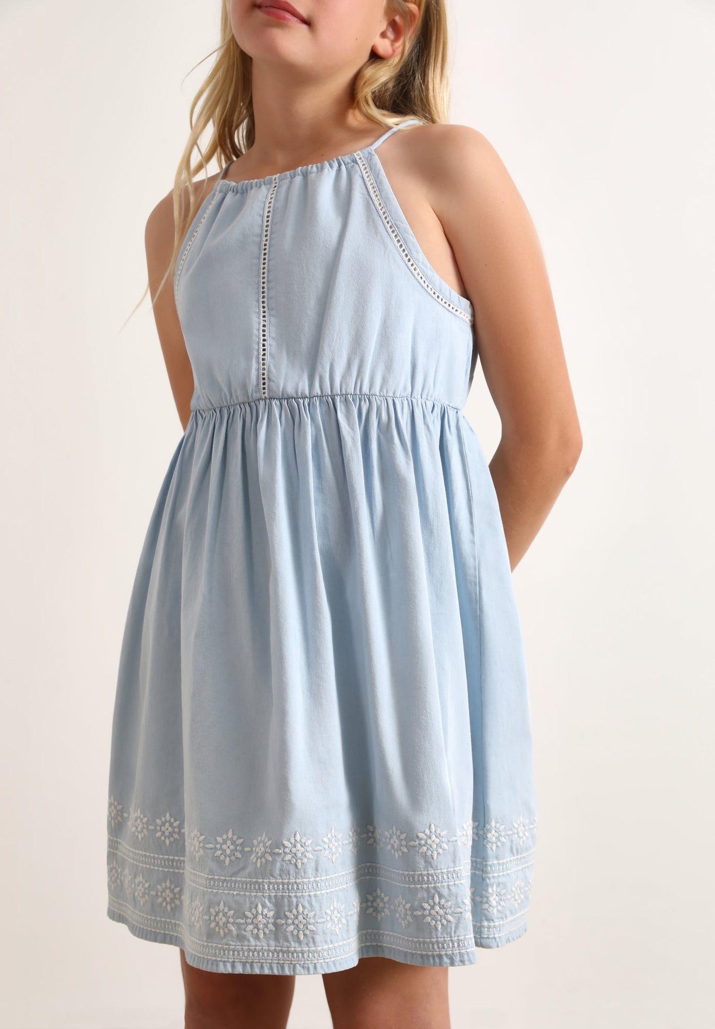 DENIM HALTER DRESS