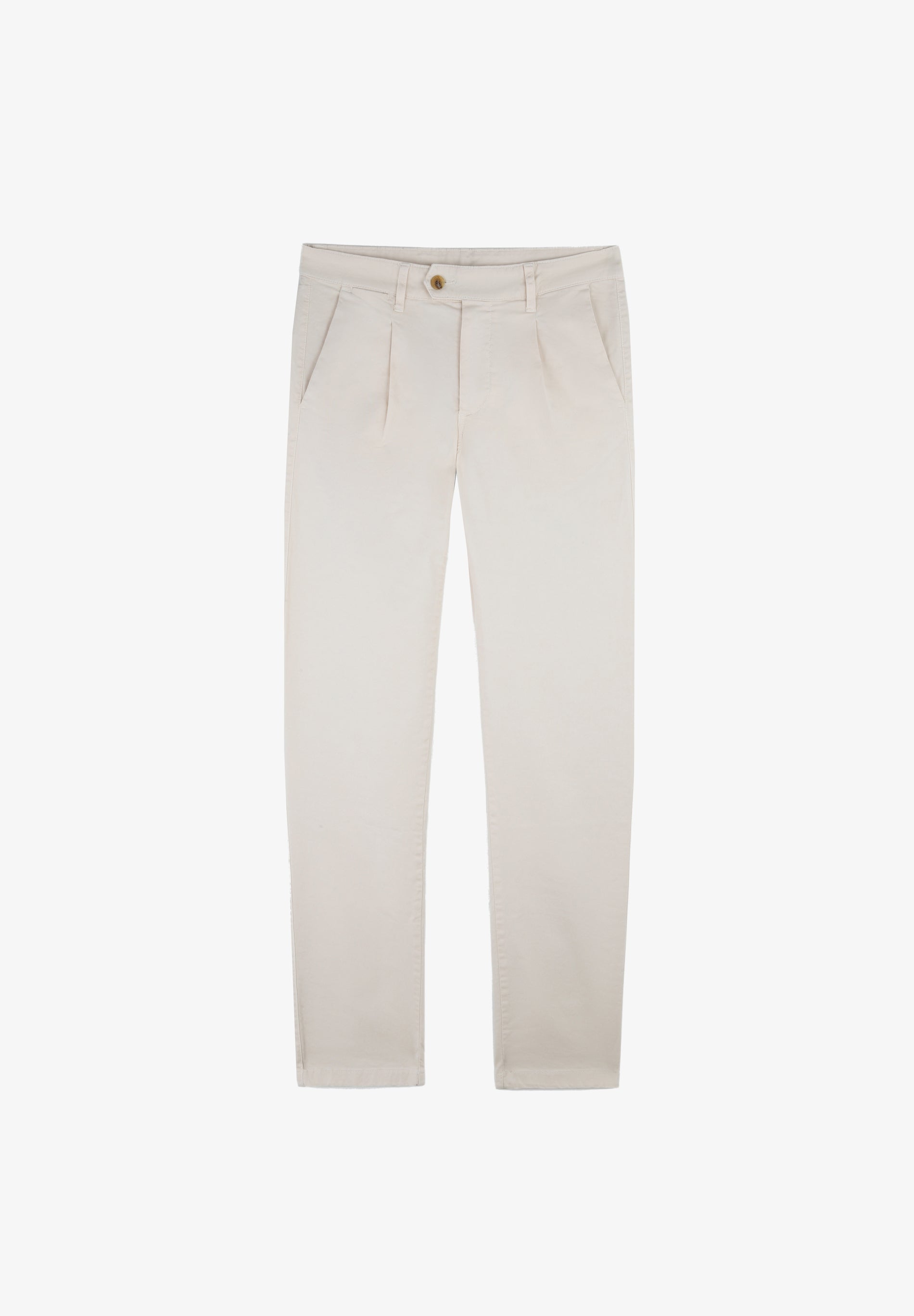 PLEATED CHINO TROUSERS