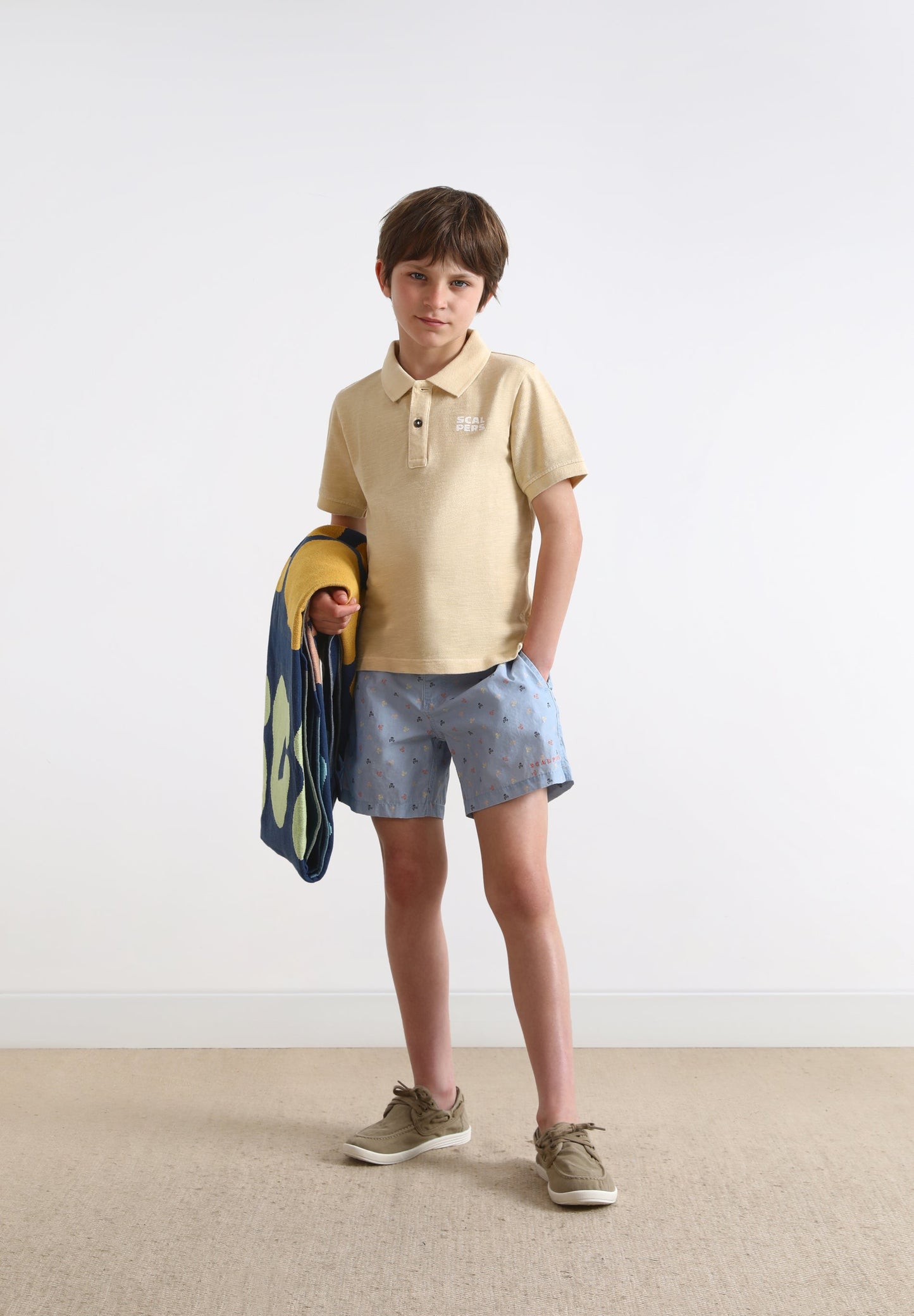 SWIMMING TRUNKS WITH ALL-OVER SKULLS