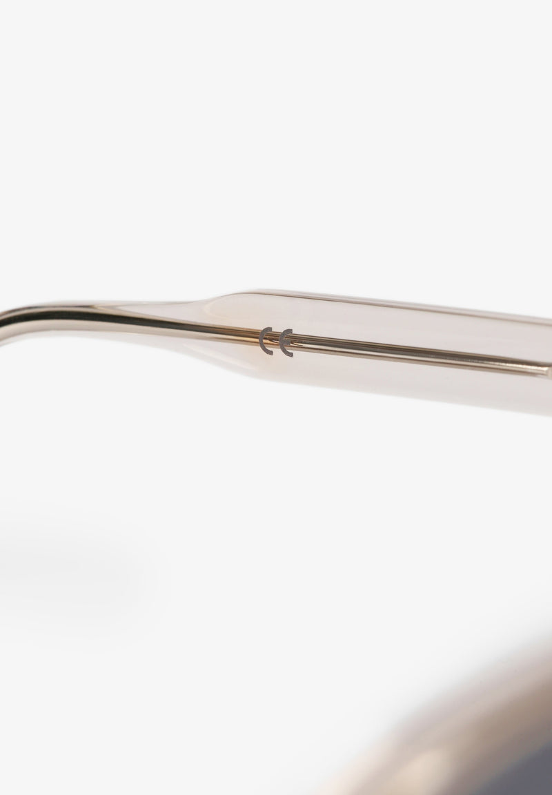 ROUND CLEAR-FRAMED SUNGLASSES