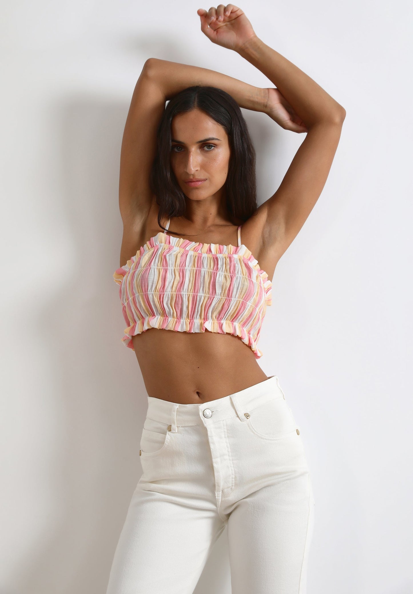 STRIPED SHIRT TOP SET