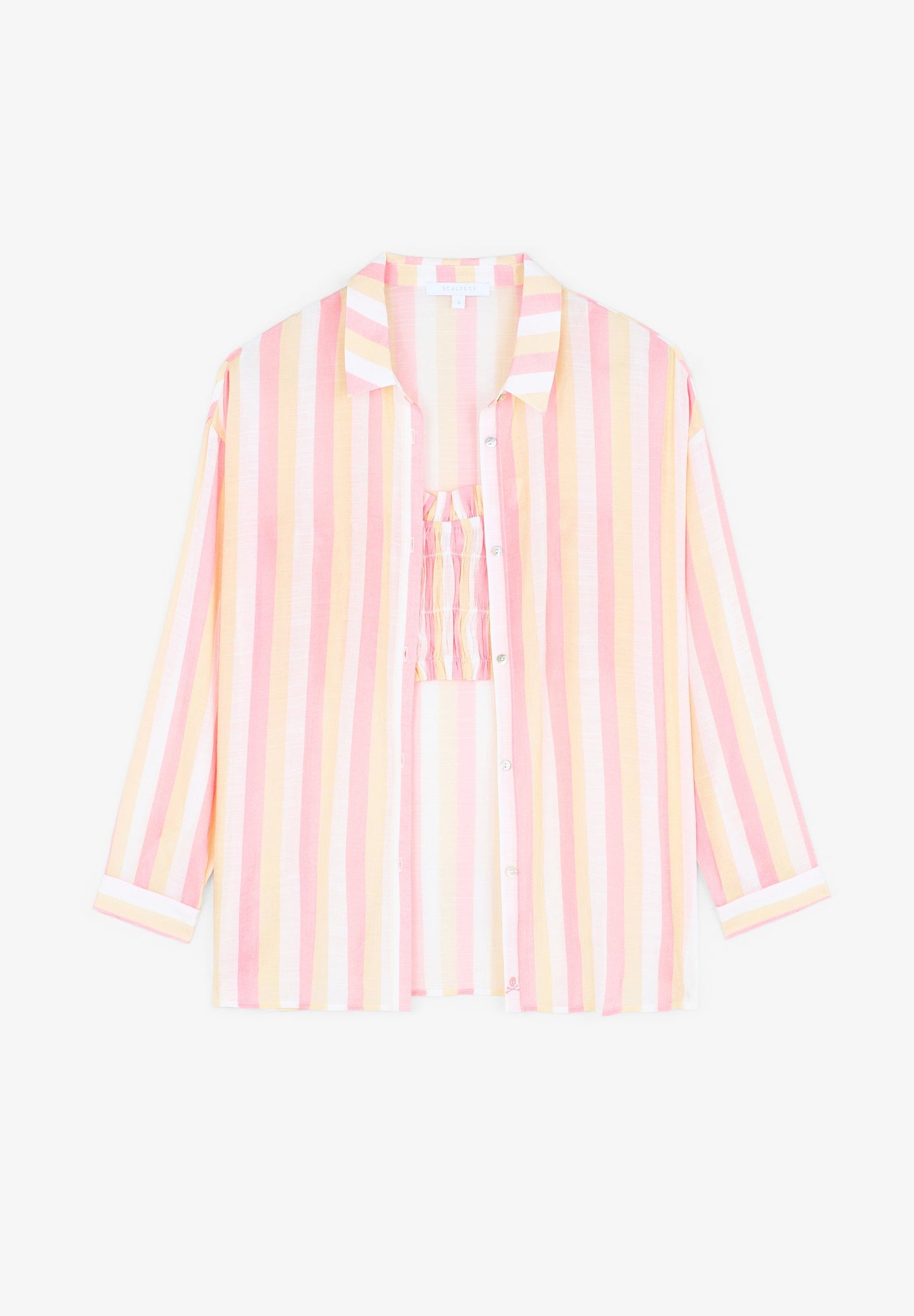 STRIPED SHIRT TOP SET