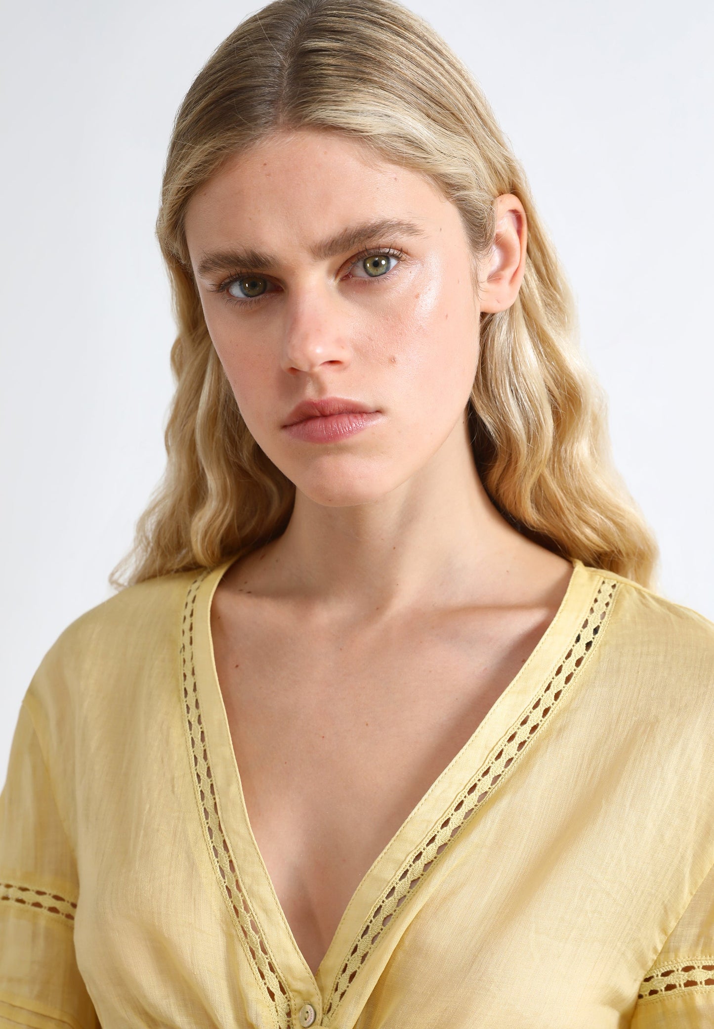 OPENWORK BLOUSE WITH BOW