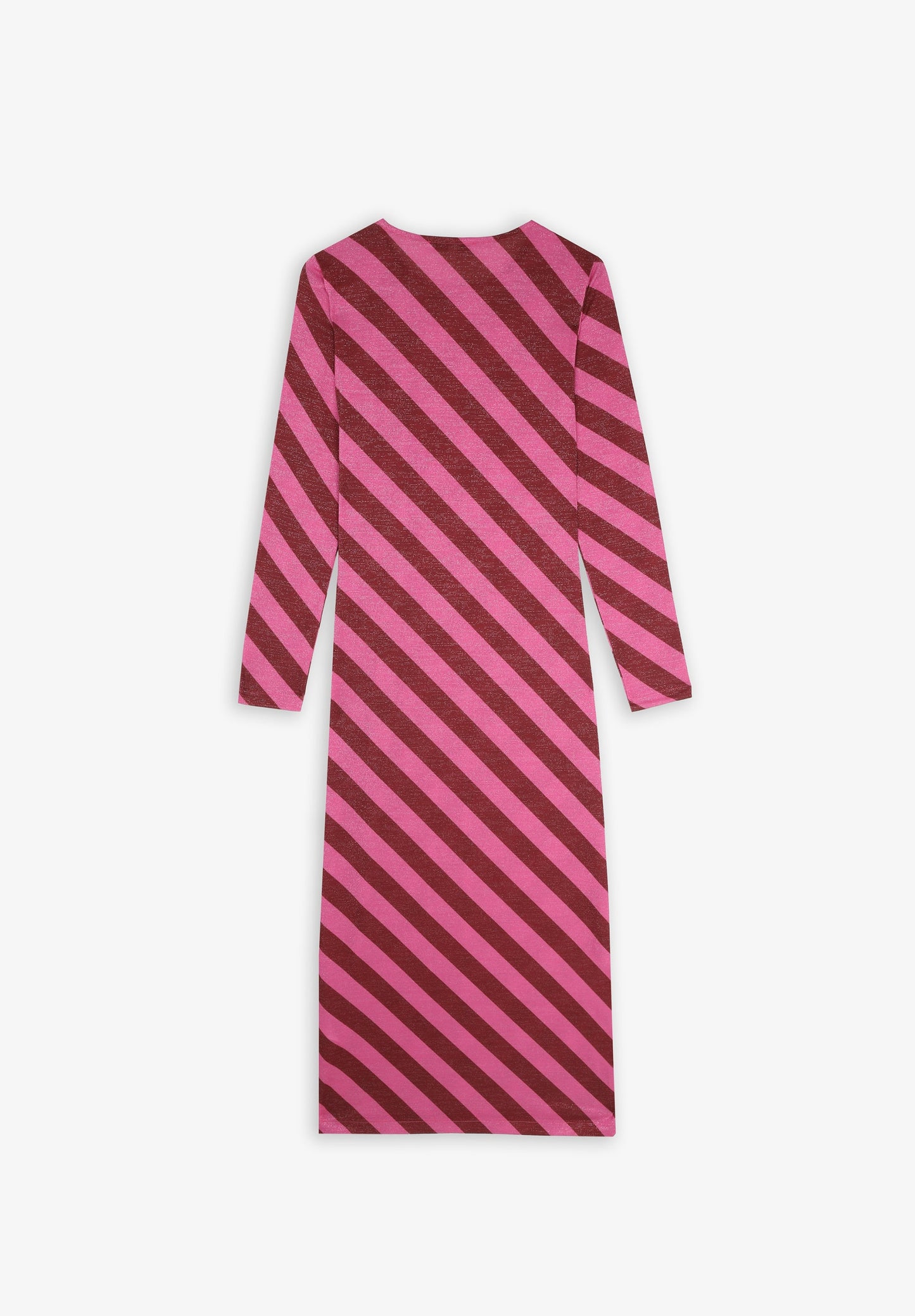 STRIPED MIDI DRESS