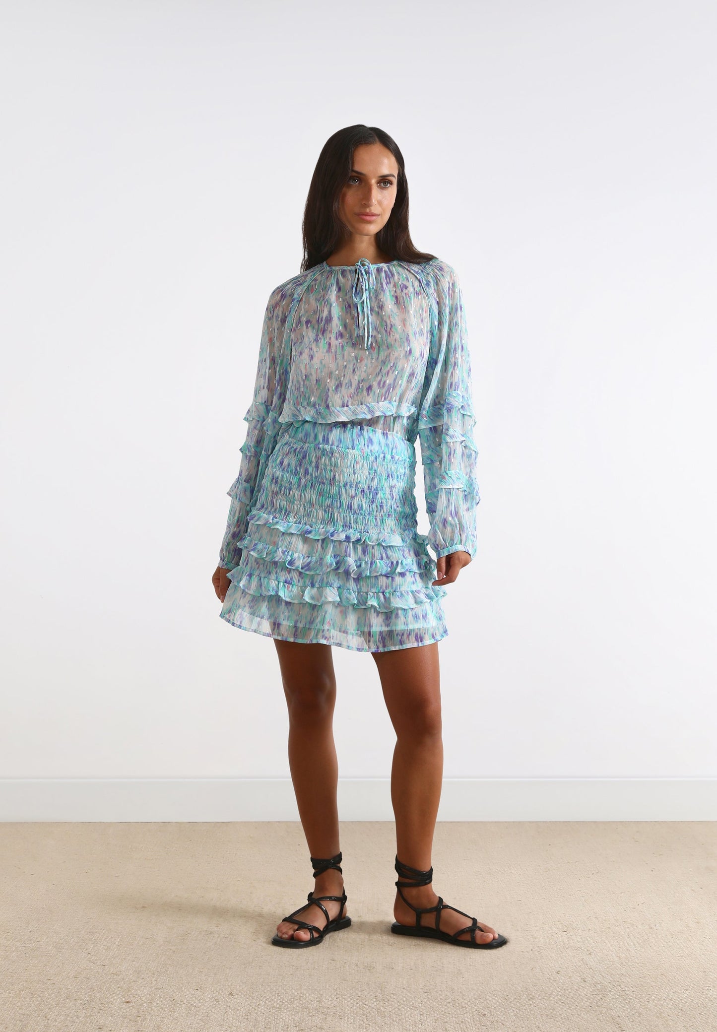 PRINT BLOUSE WITH DETAILS