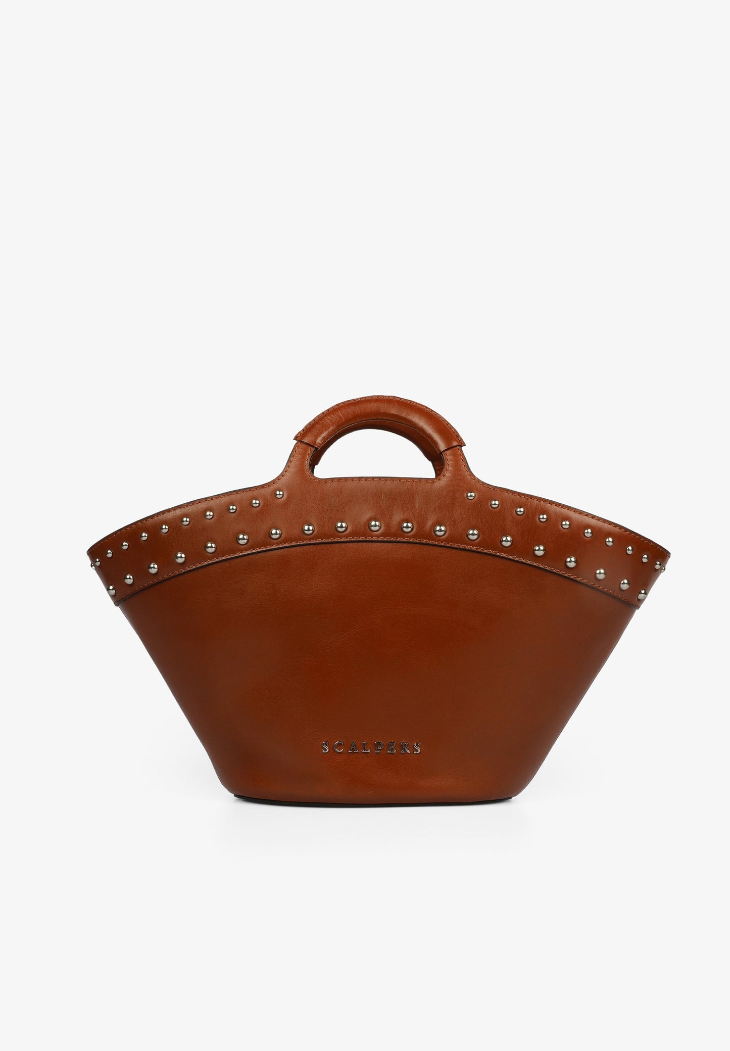 STUDDED LEATHER CARRYCOT BAG