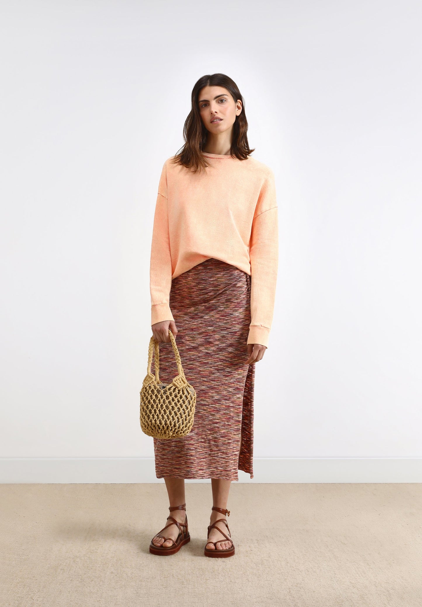 FADED SWEATSHIRT WITH SHINY SKULL