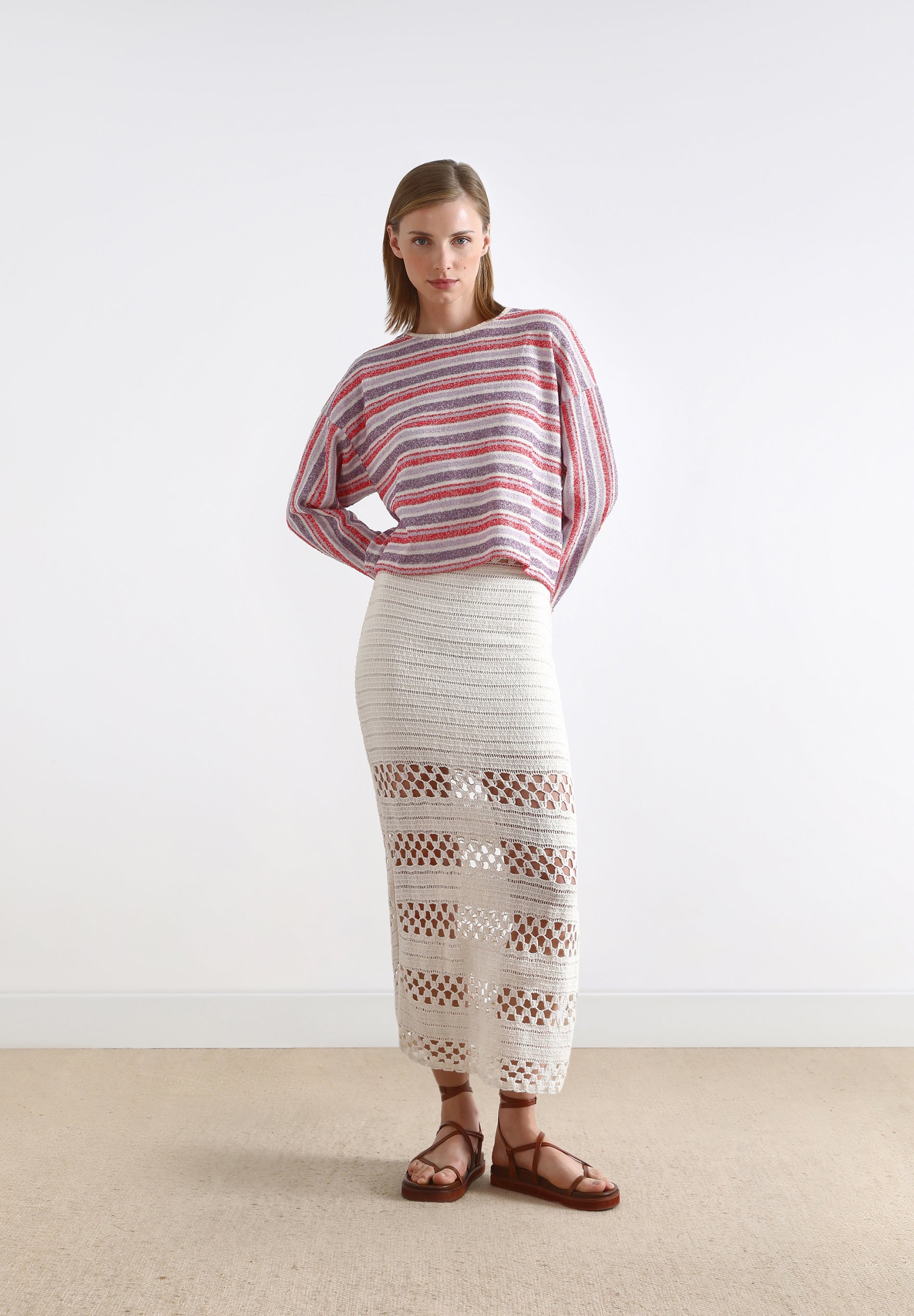 STRIPED KNIT SWEATER