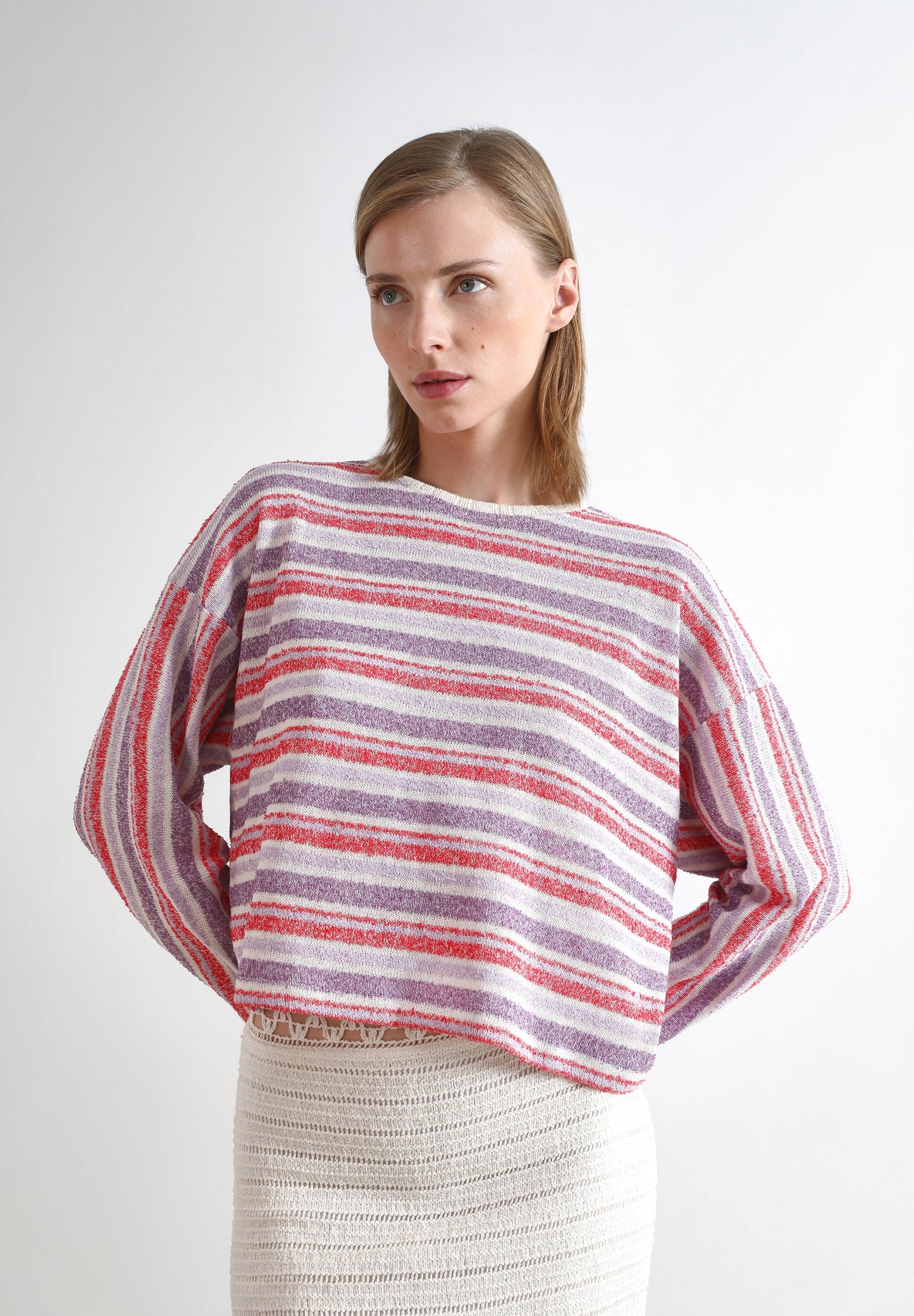 STRIPED KNIT SWEATER