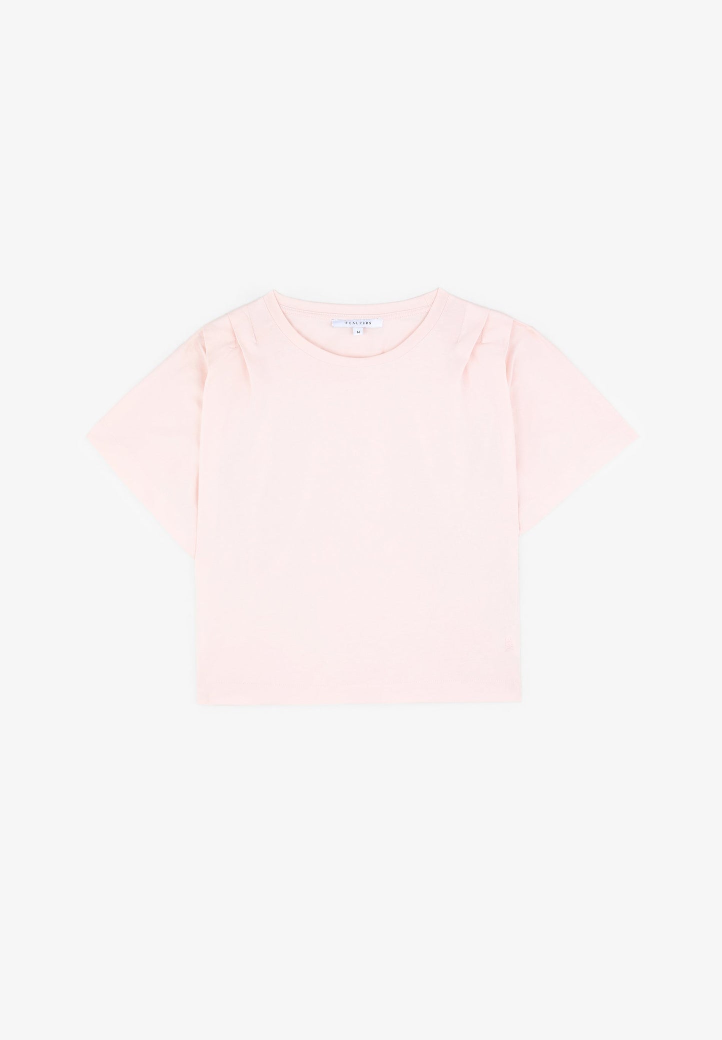 T-SHIRT WITH ROLLED UP SHOULDER