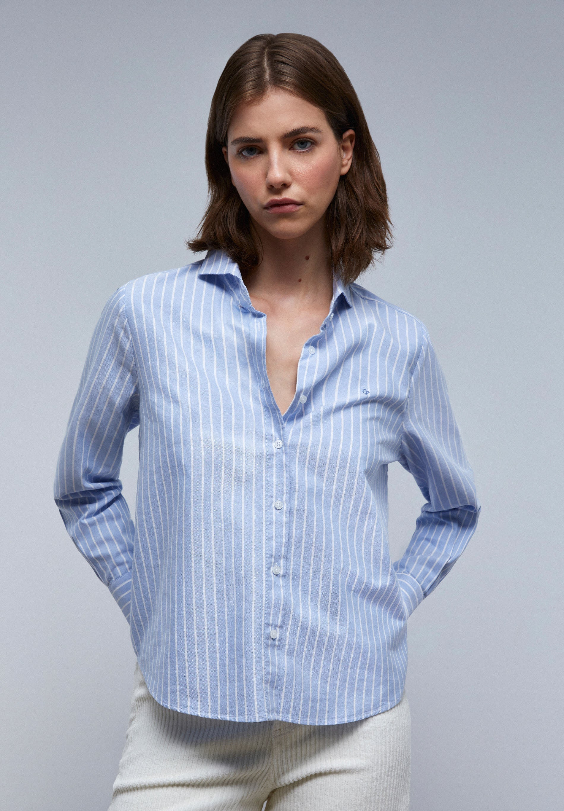 CLASSIC SHIRT WITH EMBROIDERED CHEST