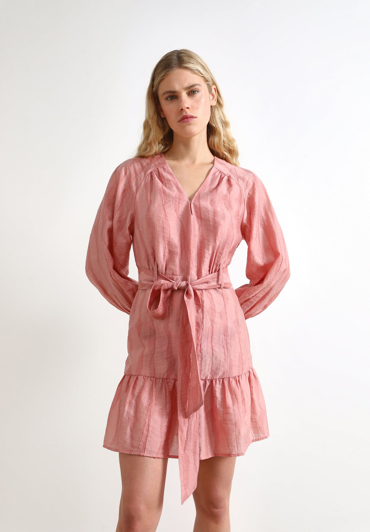 VOLUME JACQUARD DRESS