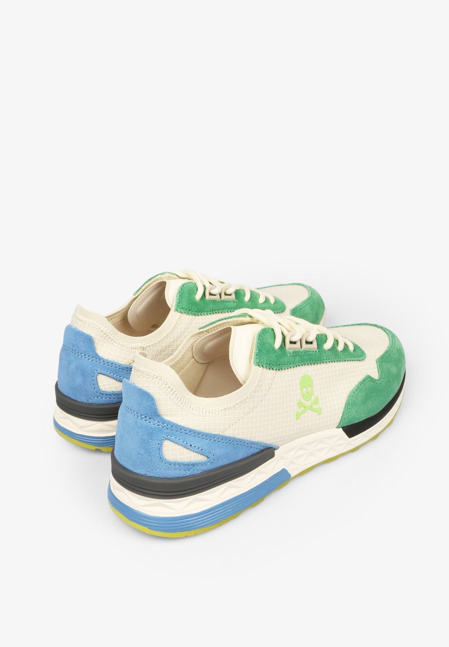 THREE-TONE SUEDE SNEAKERS