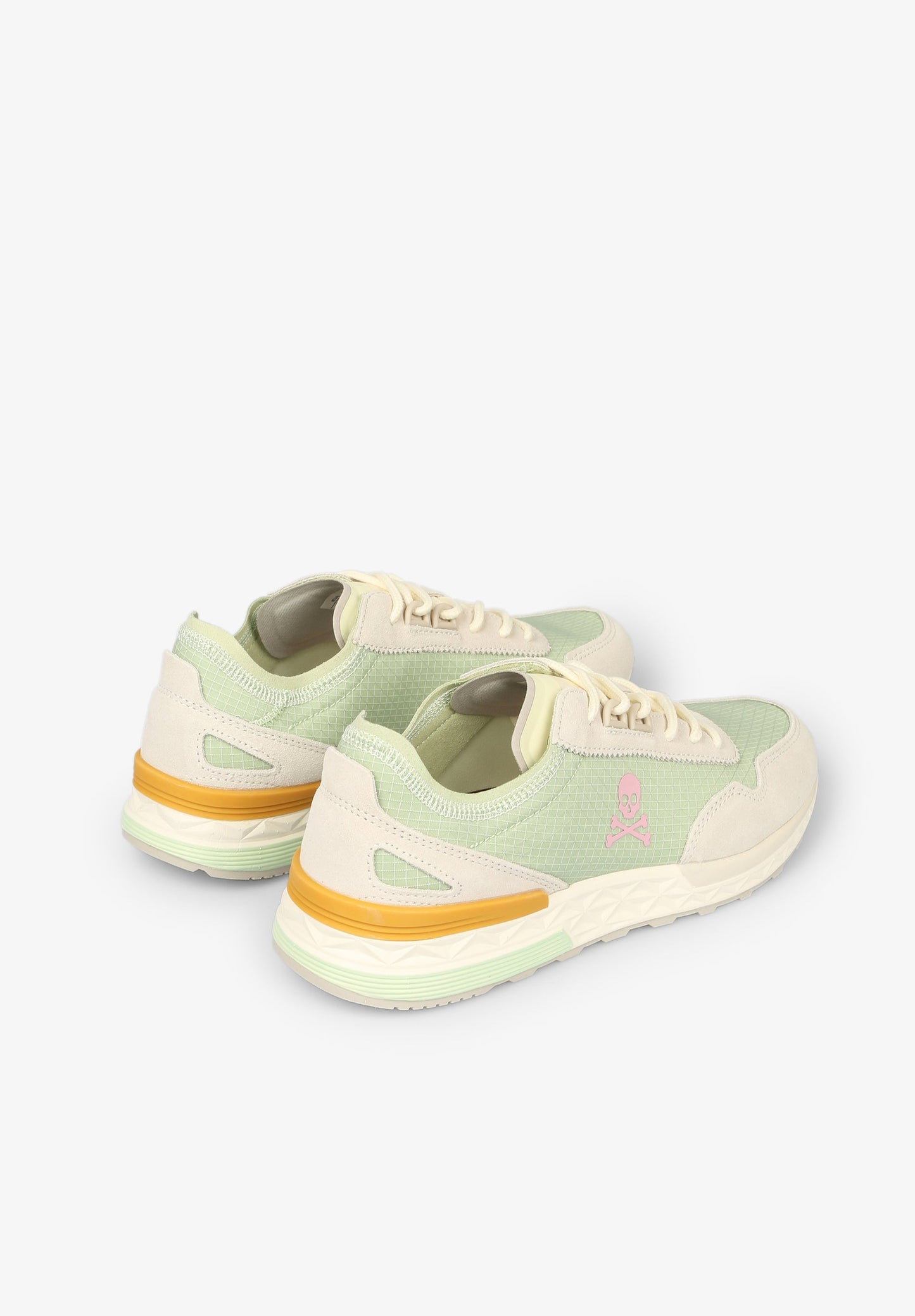 THREE-TONE SUEDE SNEAKERS