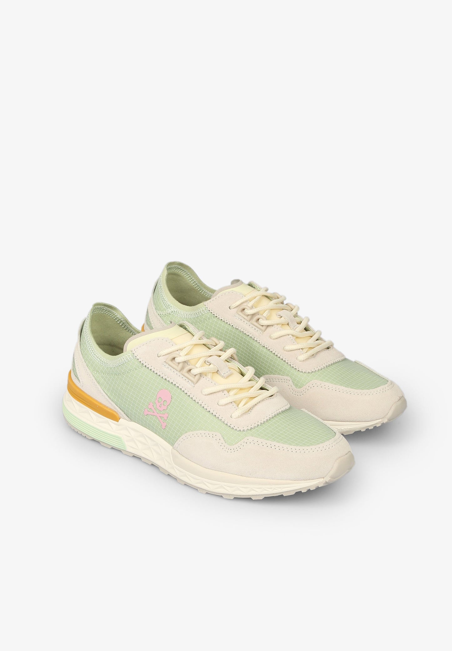 THREE-TONE SUEDE SNEAKERS