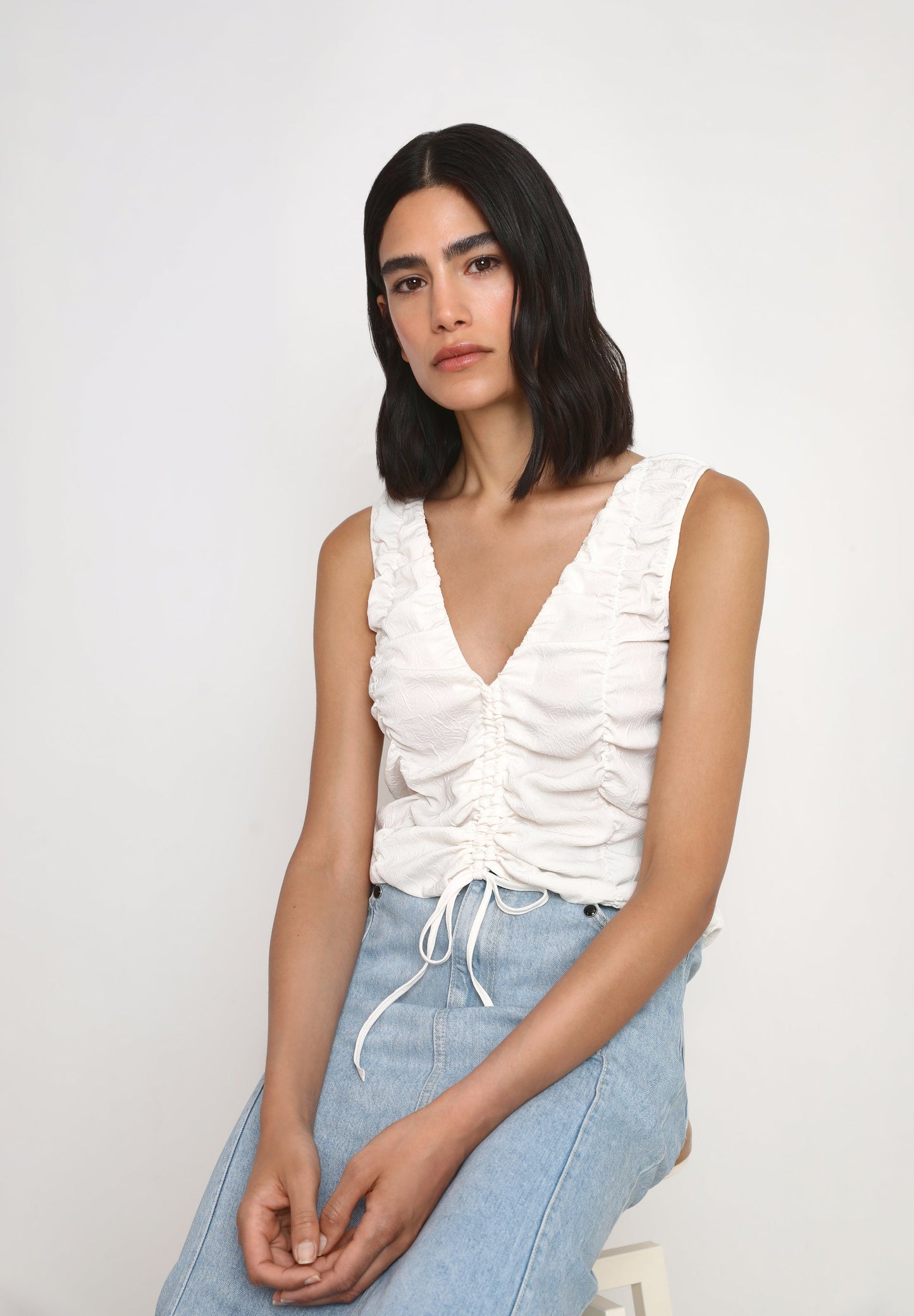 TOP WITH GATHERED DETAILS