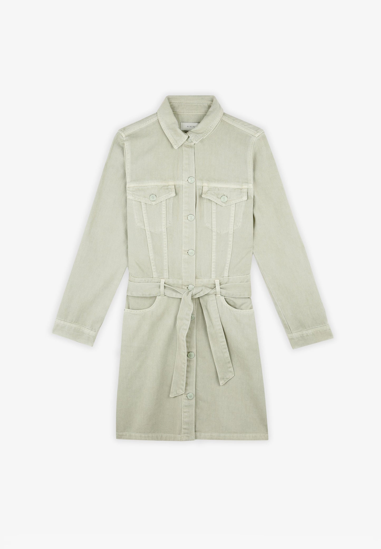 DENIM DRESS WITH BOW