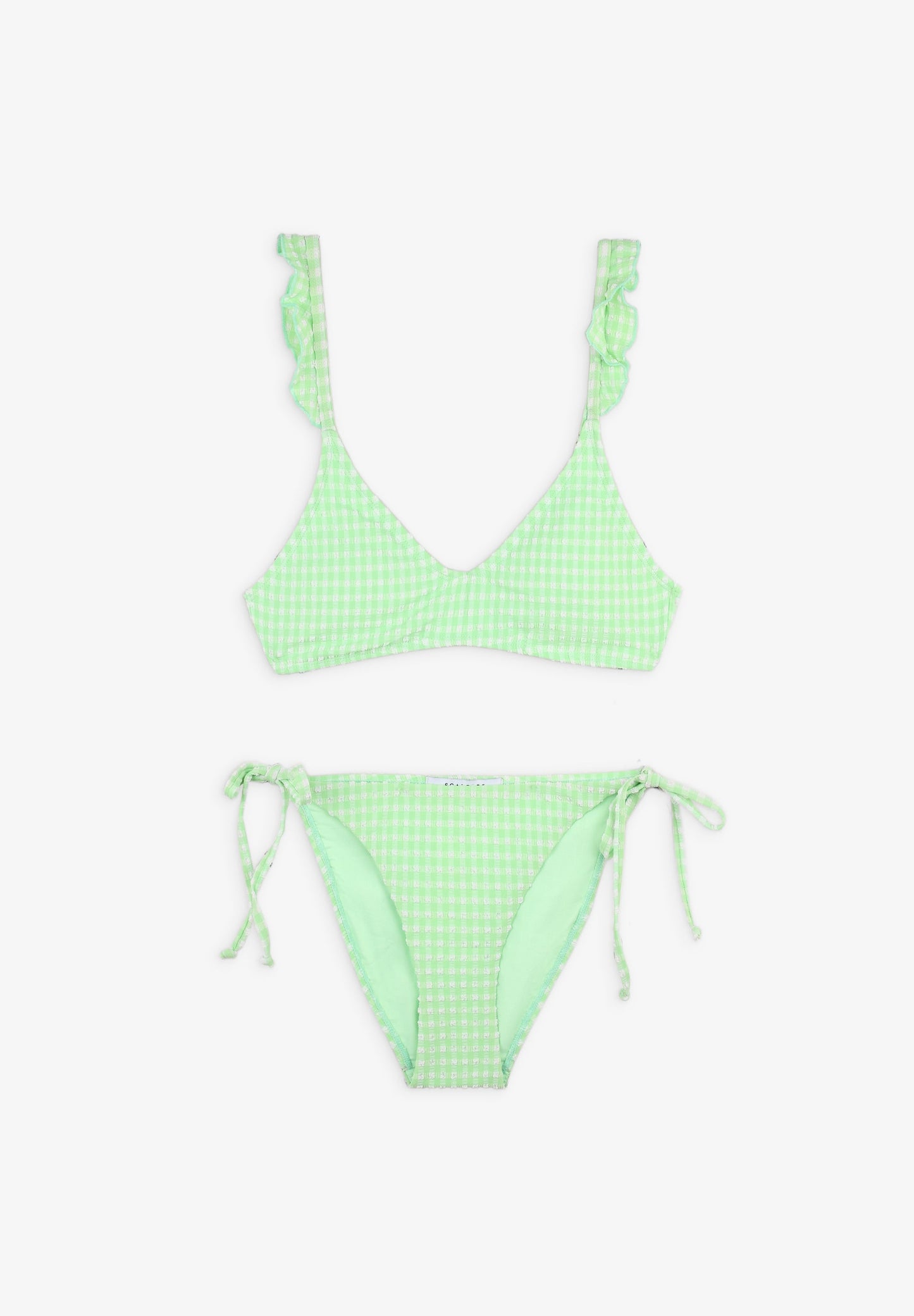 GINGHAM BIKINI WITH RUFFLES