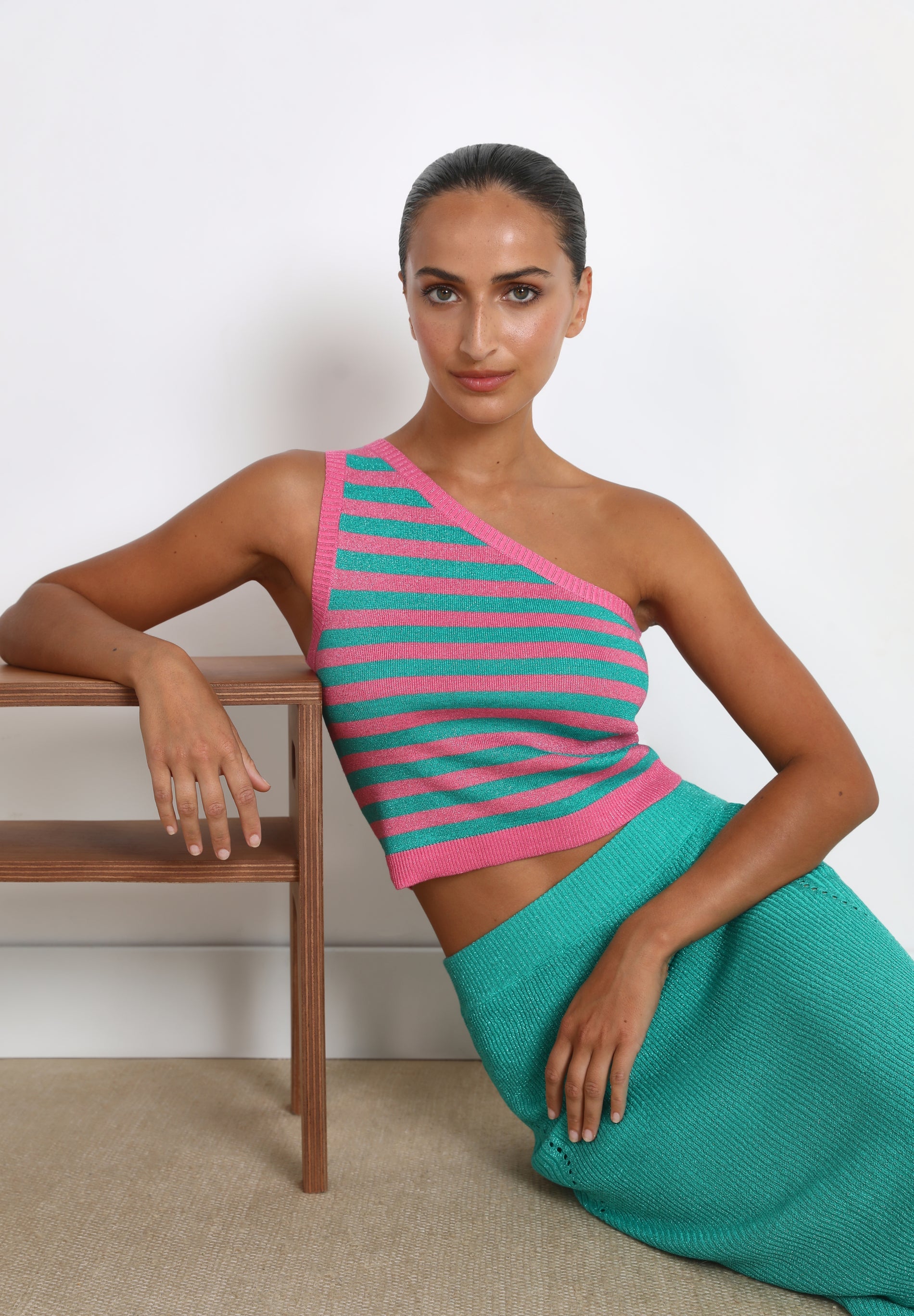 STRIPED ASYMMETRIC TOP