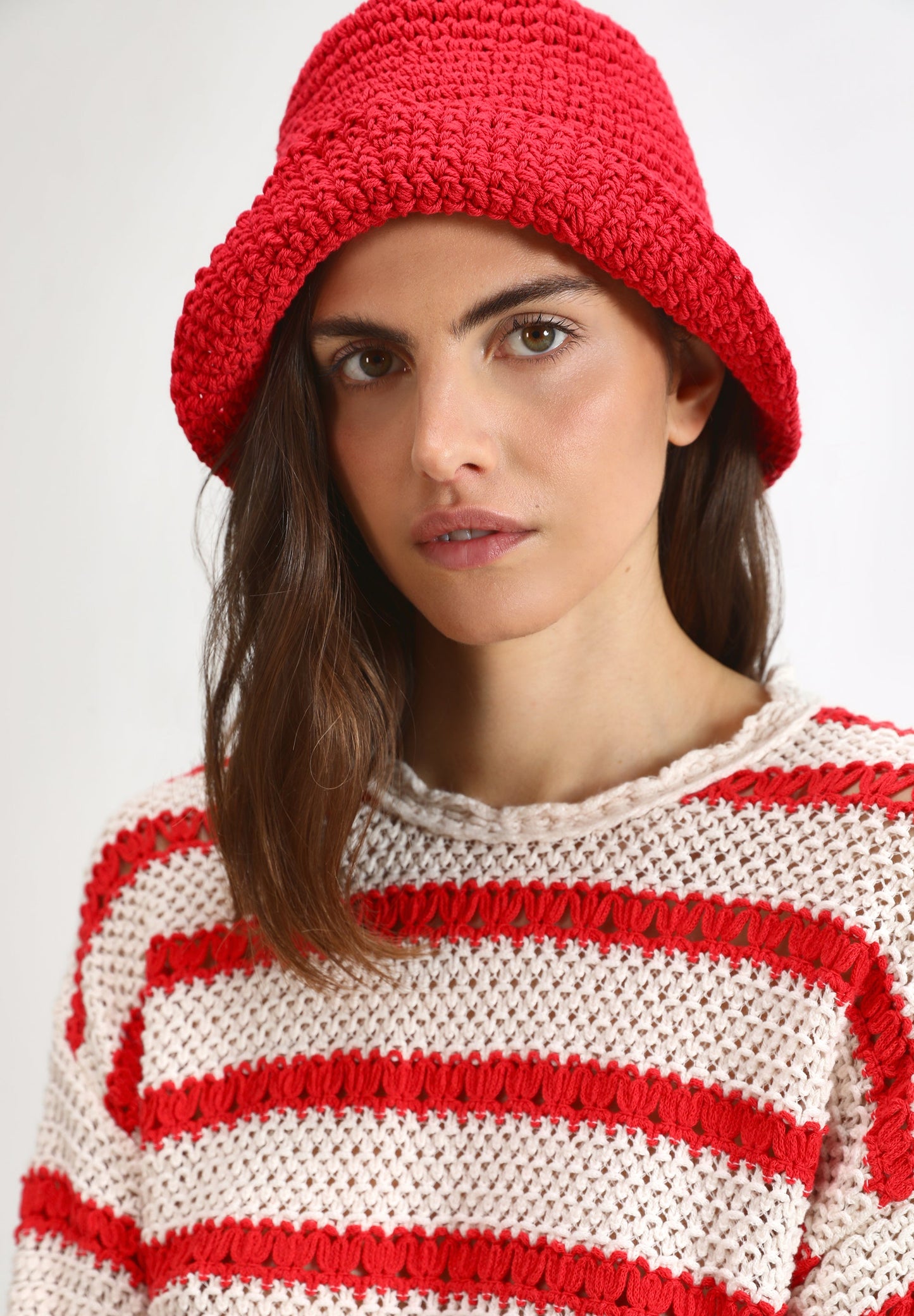 STRIPED CROCHET SWEATER