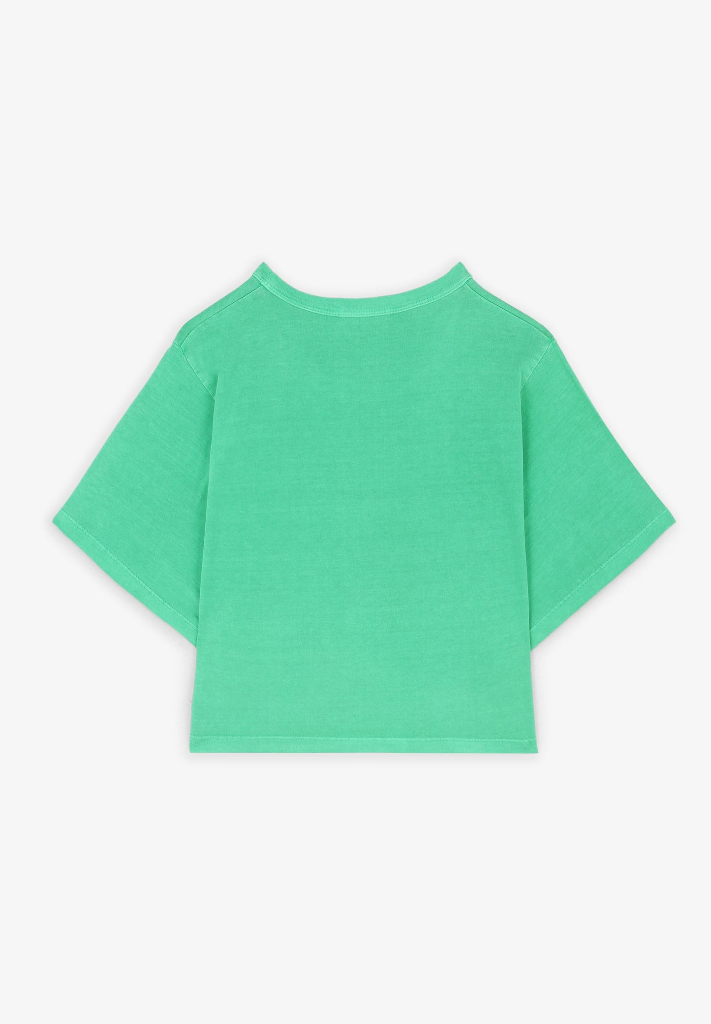 CROPPED T-SHIRT WITH MINI EMBROIDERY