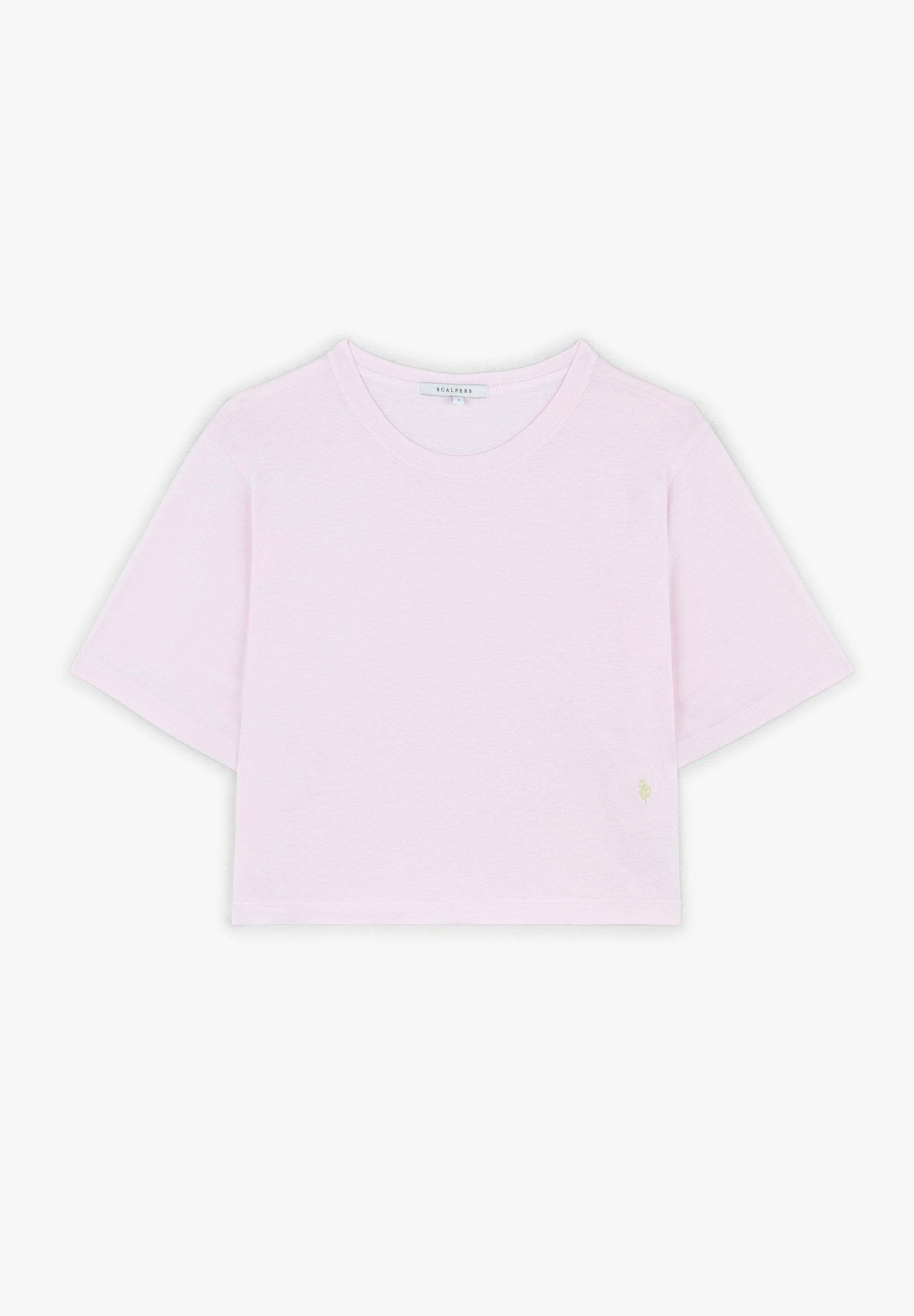 CROPPED T-SHIRT WITH MINI EMBROIDERY