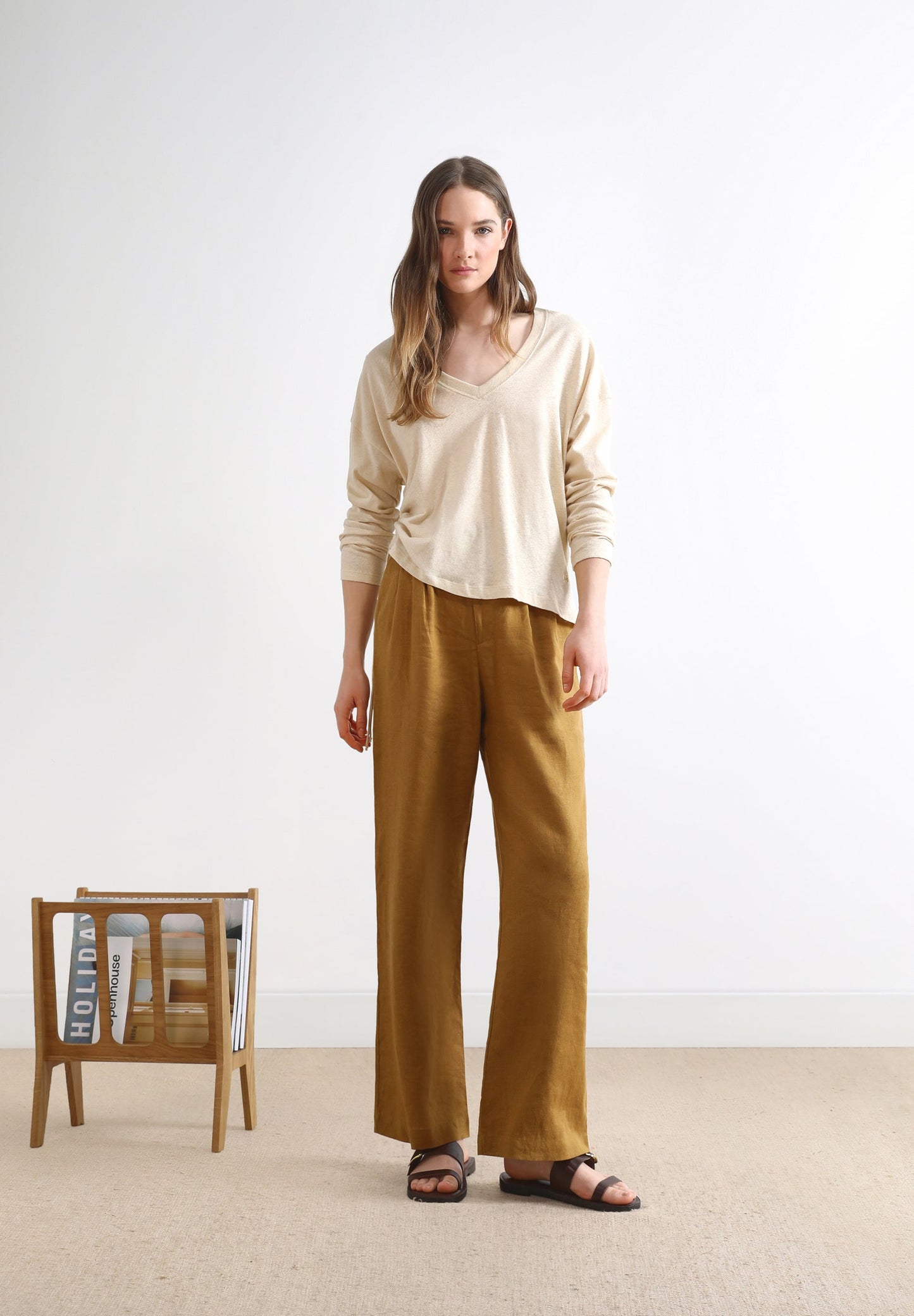 LONG SLEEVE LINEN T-SHIRT