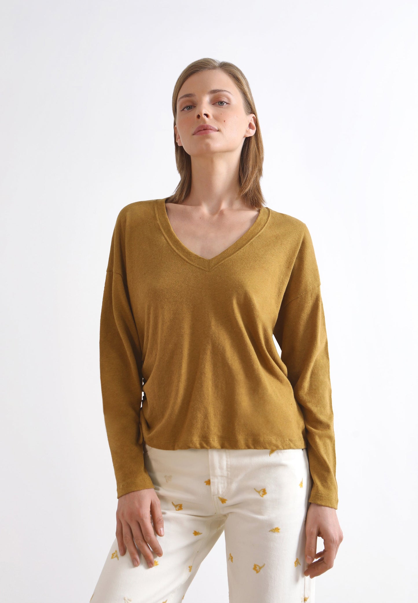 LONG SLEEVE LINEN T-SHIRT