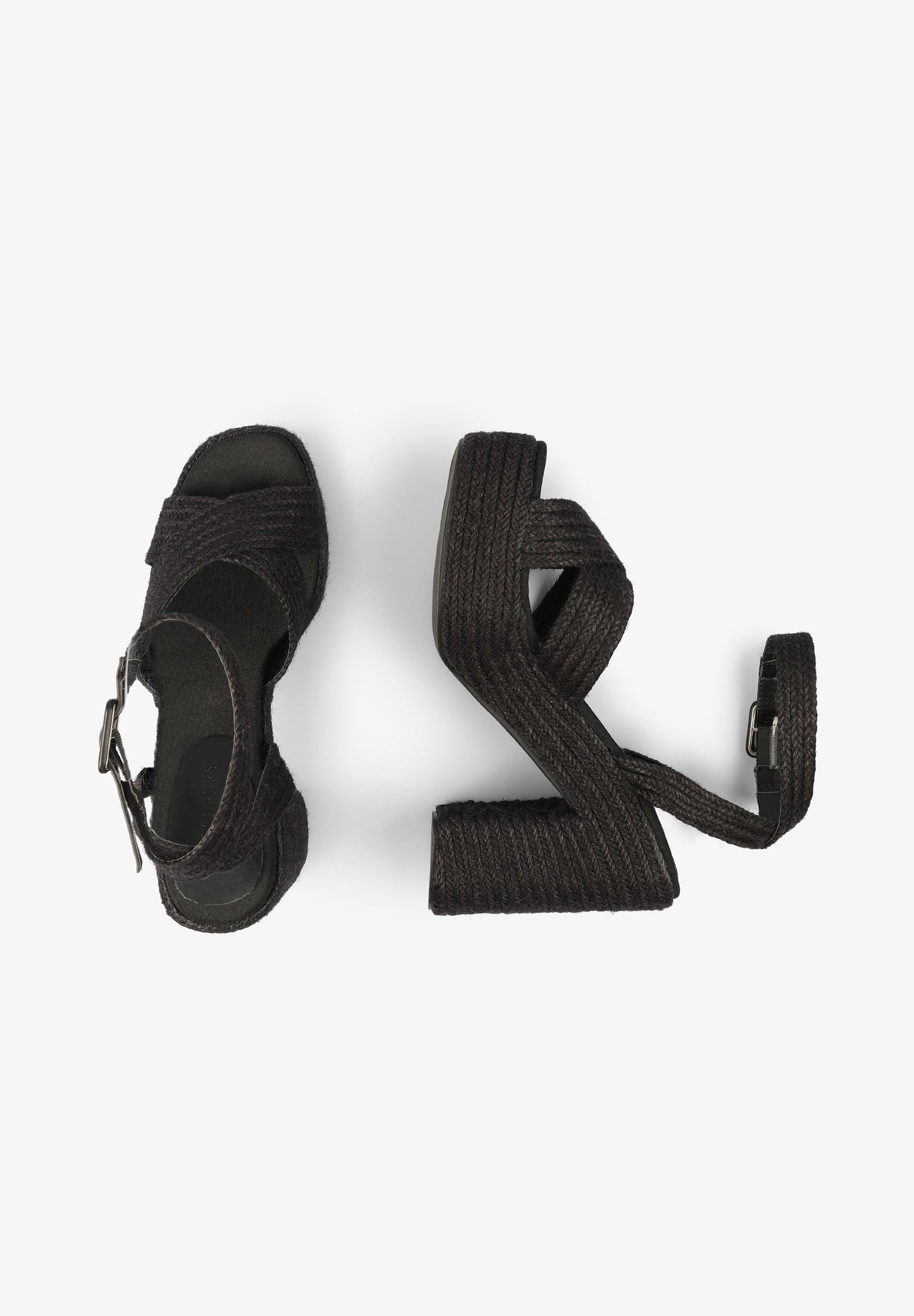 HIGH HEEL RAFFIA SANDALS