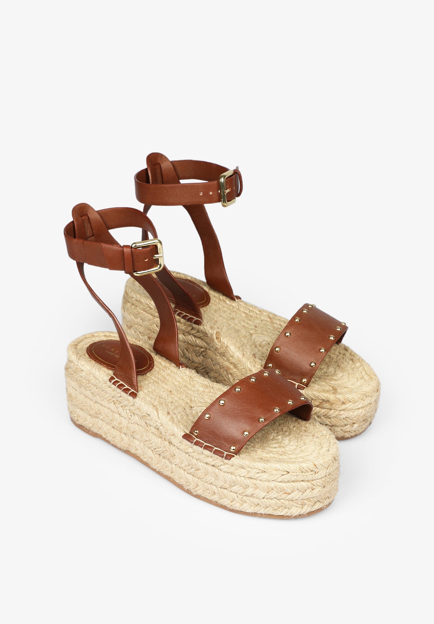 PLATFORM ESPADRILLES WITH STUDS