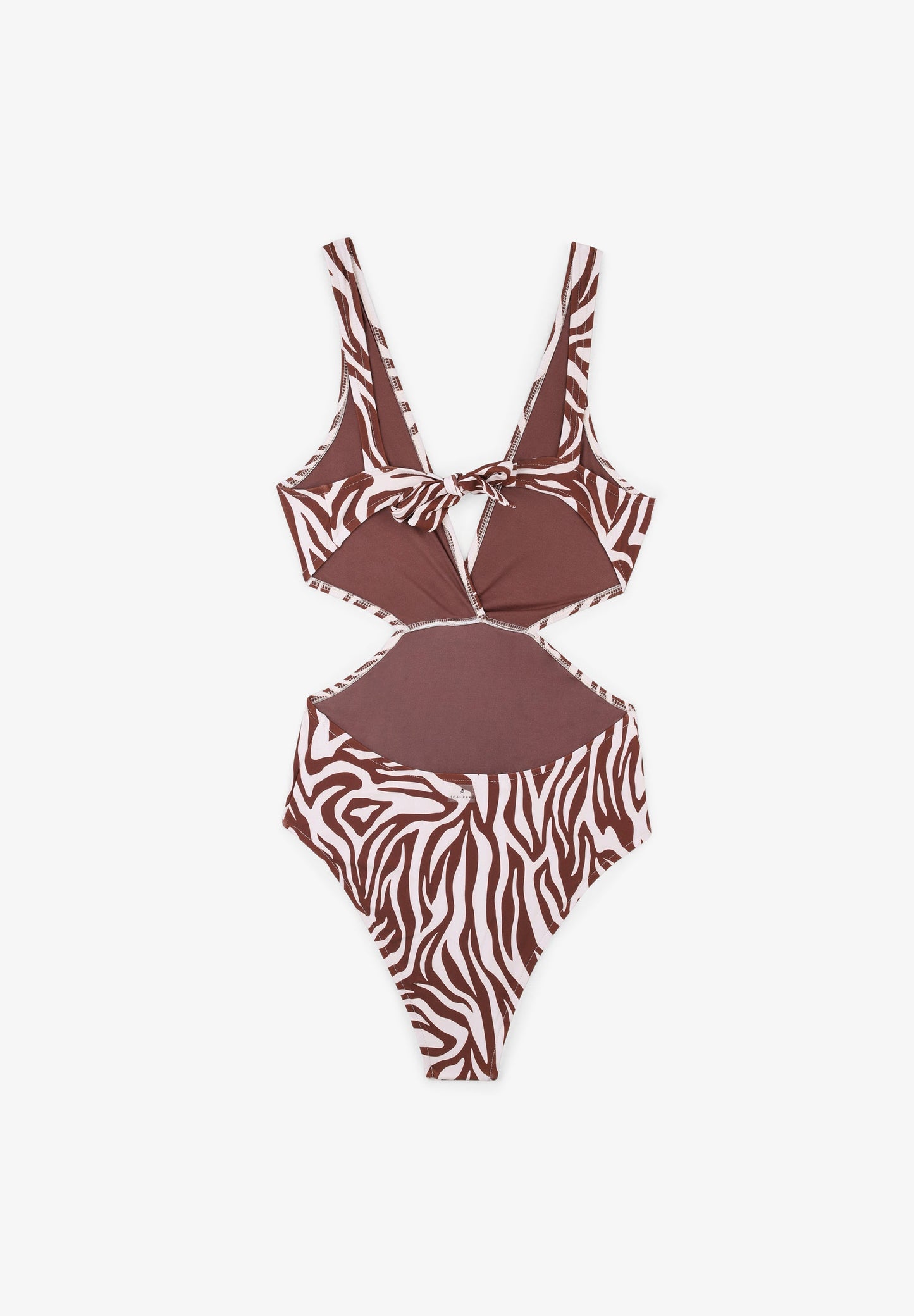 ANIMAL PRINT CUT-OUT SWIMSUIT