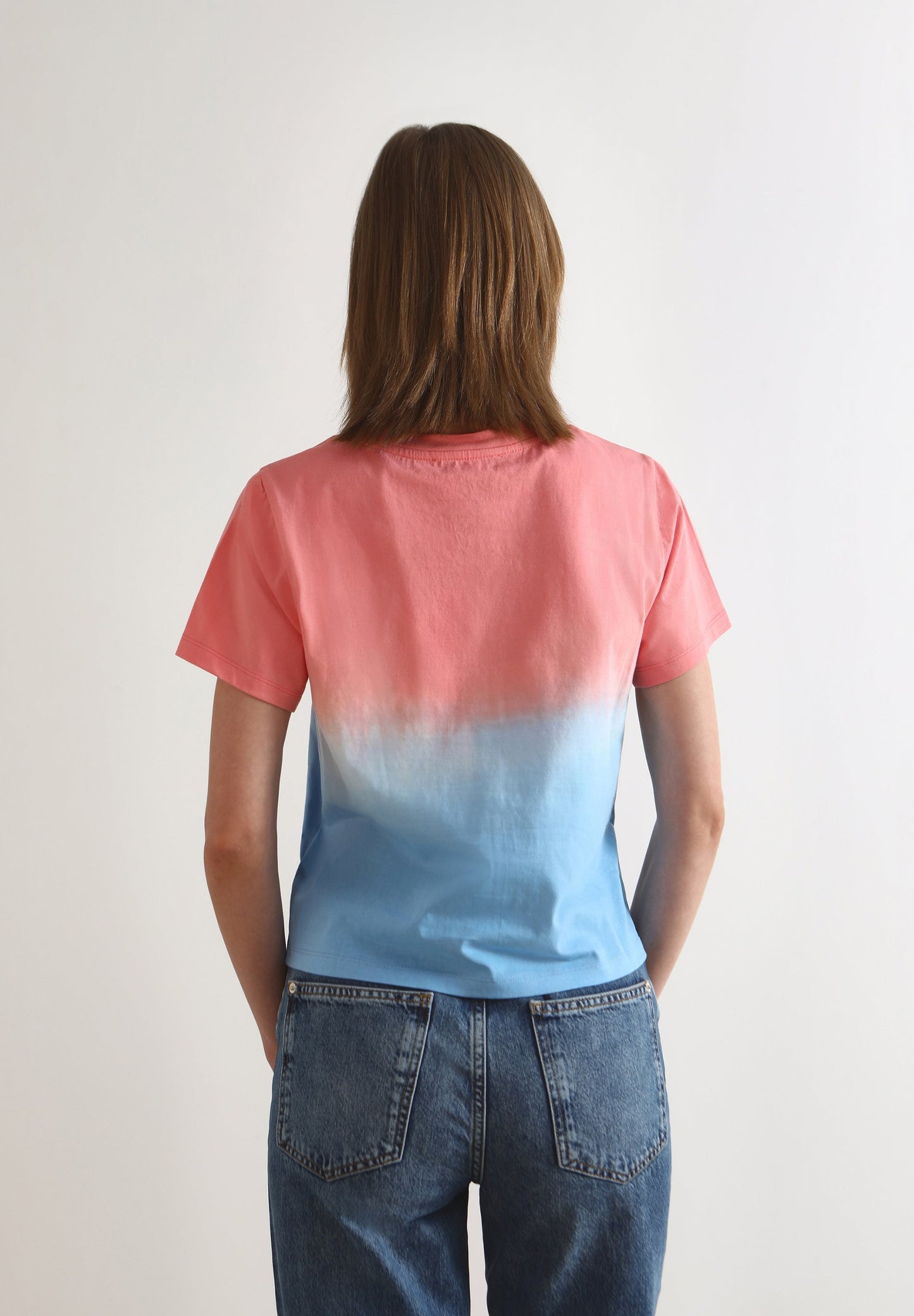 TWO-TONE T-SHIRT WITH LOGO