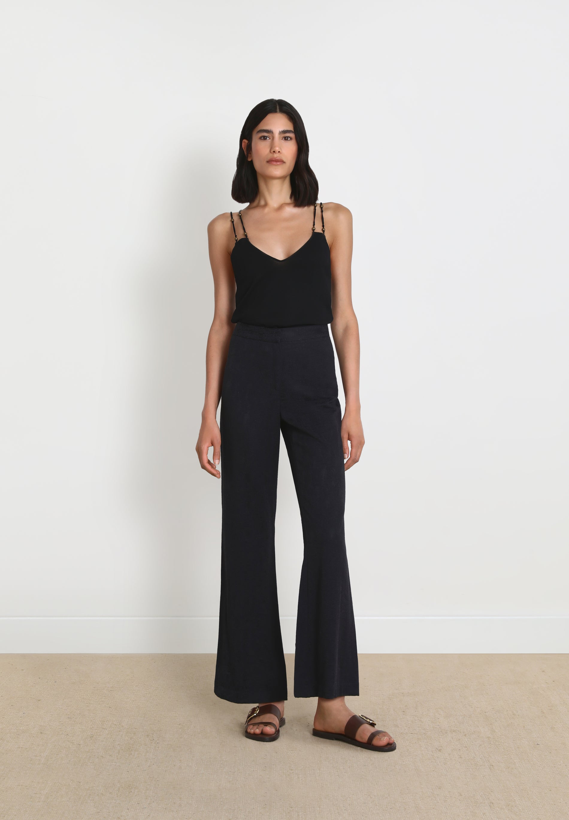 FLARED JACQUARD CULOTTES