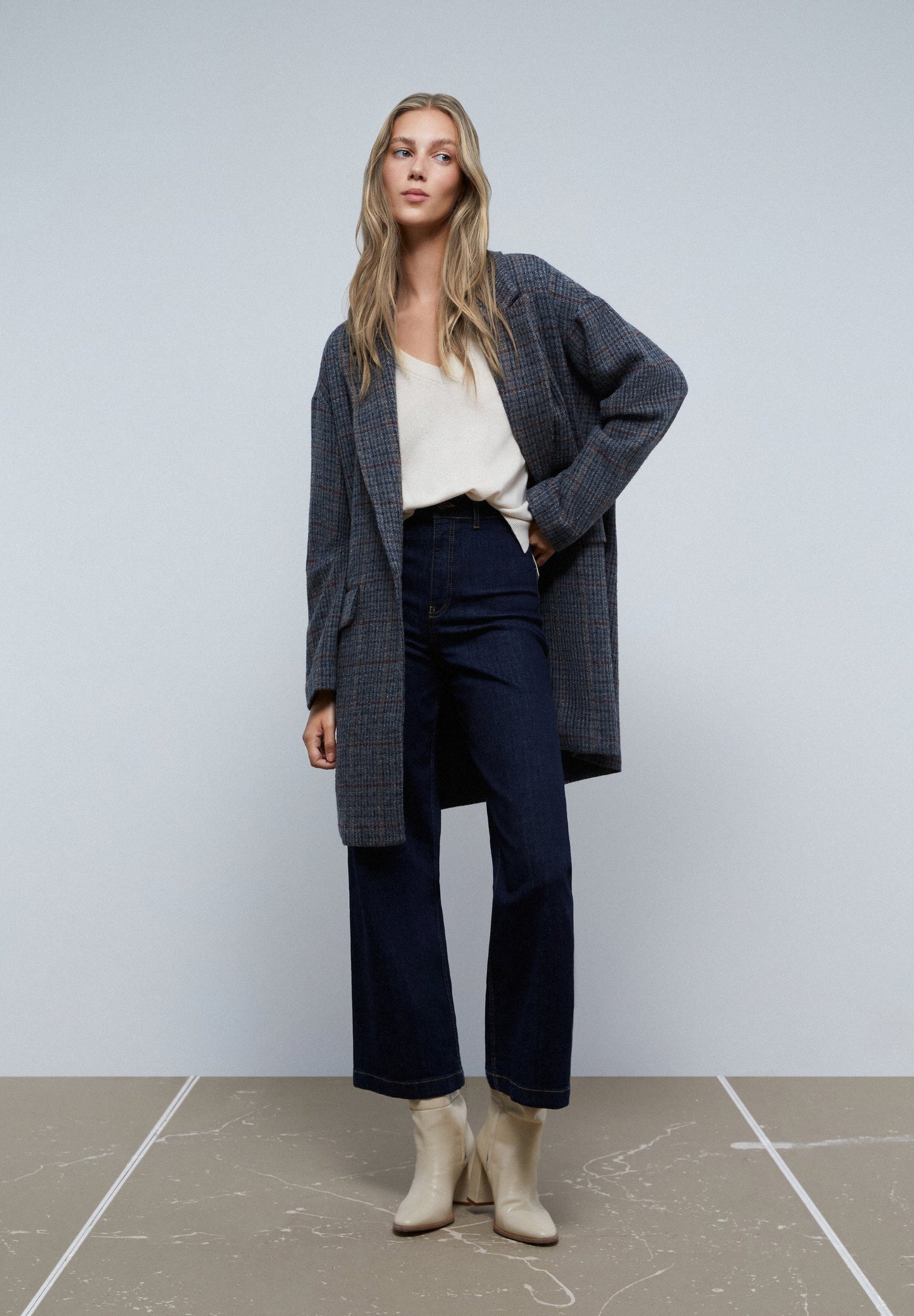 HOUNDSTOOTH MIDI COAT