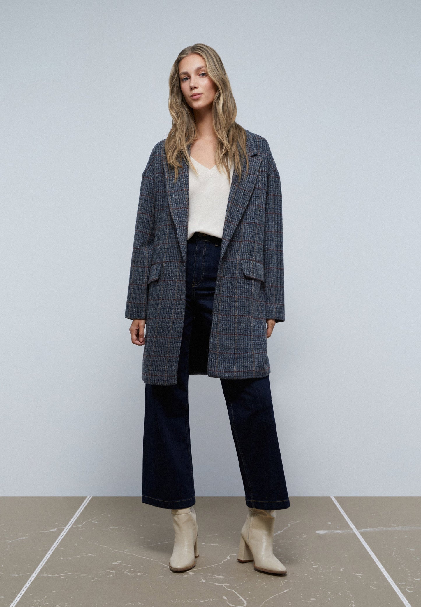 HOUNDSTOOTH MIDI COAT